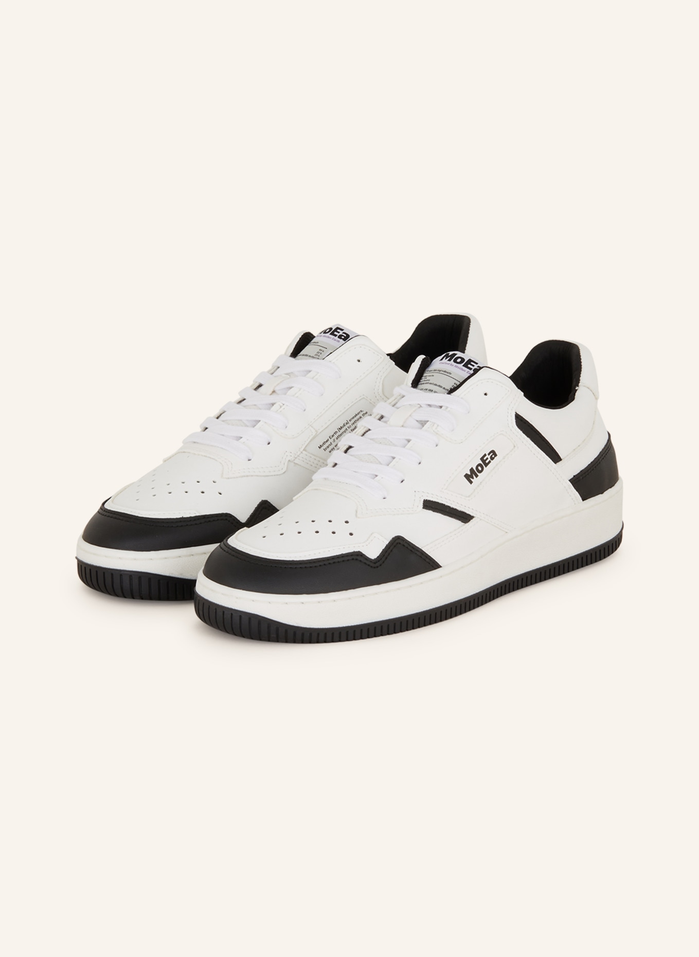 MoEa Sneakers, Color: WHITE/ BLACK (Image 1)