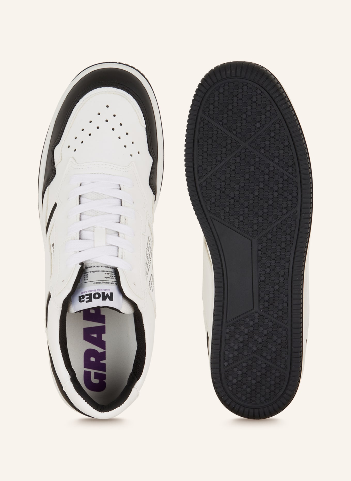 MoEa Sneakers, Color: WHITE/ BLACK (Image 5)