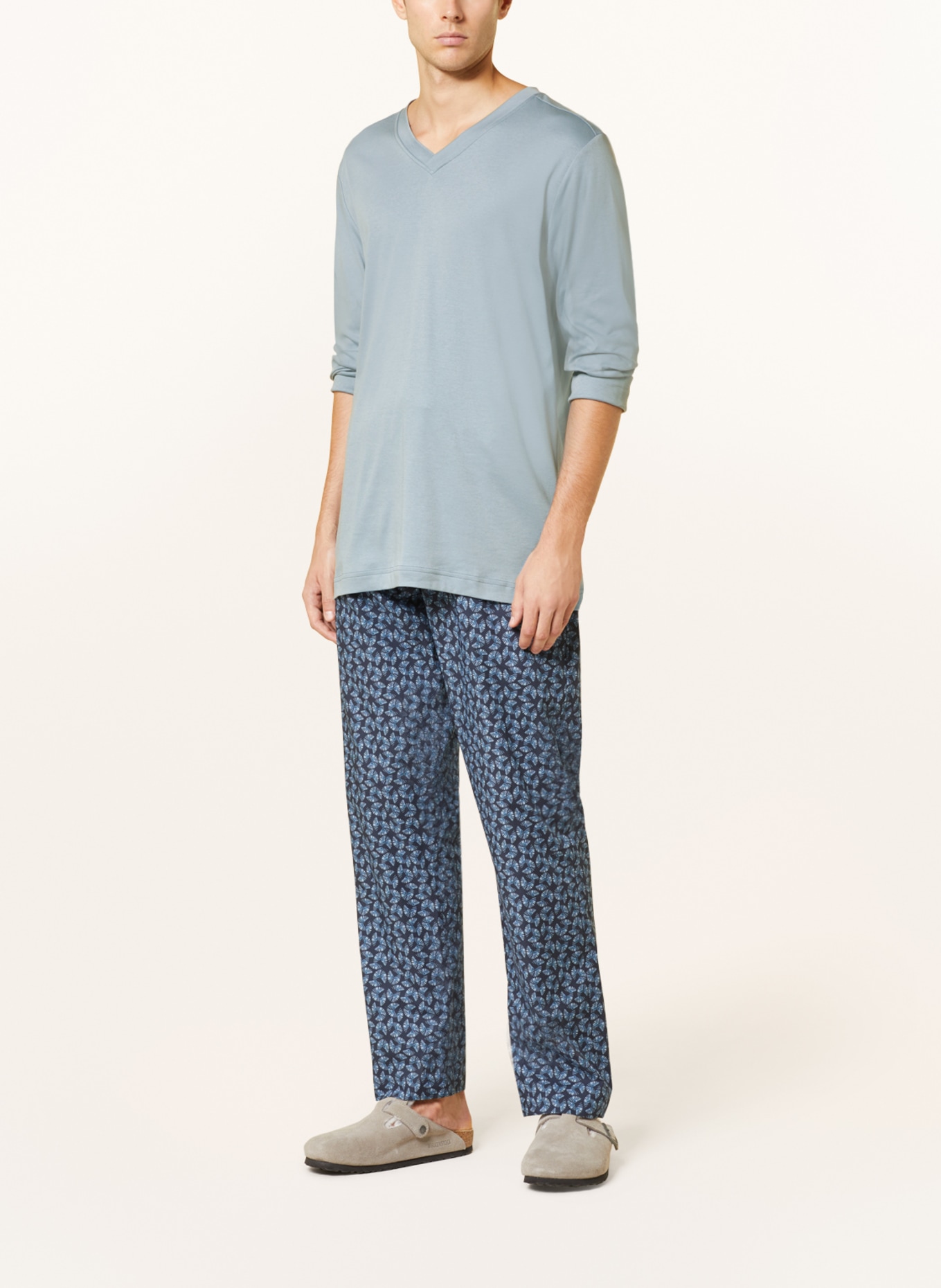 zimmerli Pajama shirt SUPREME GREEN COTTON, Color: LIGHT BLUE (Image 2)