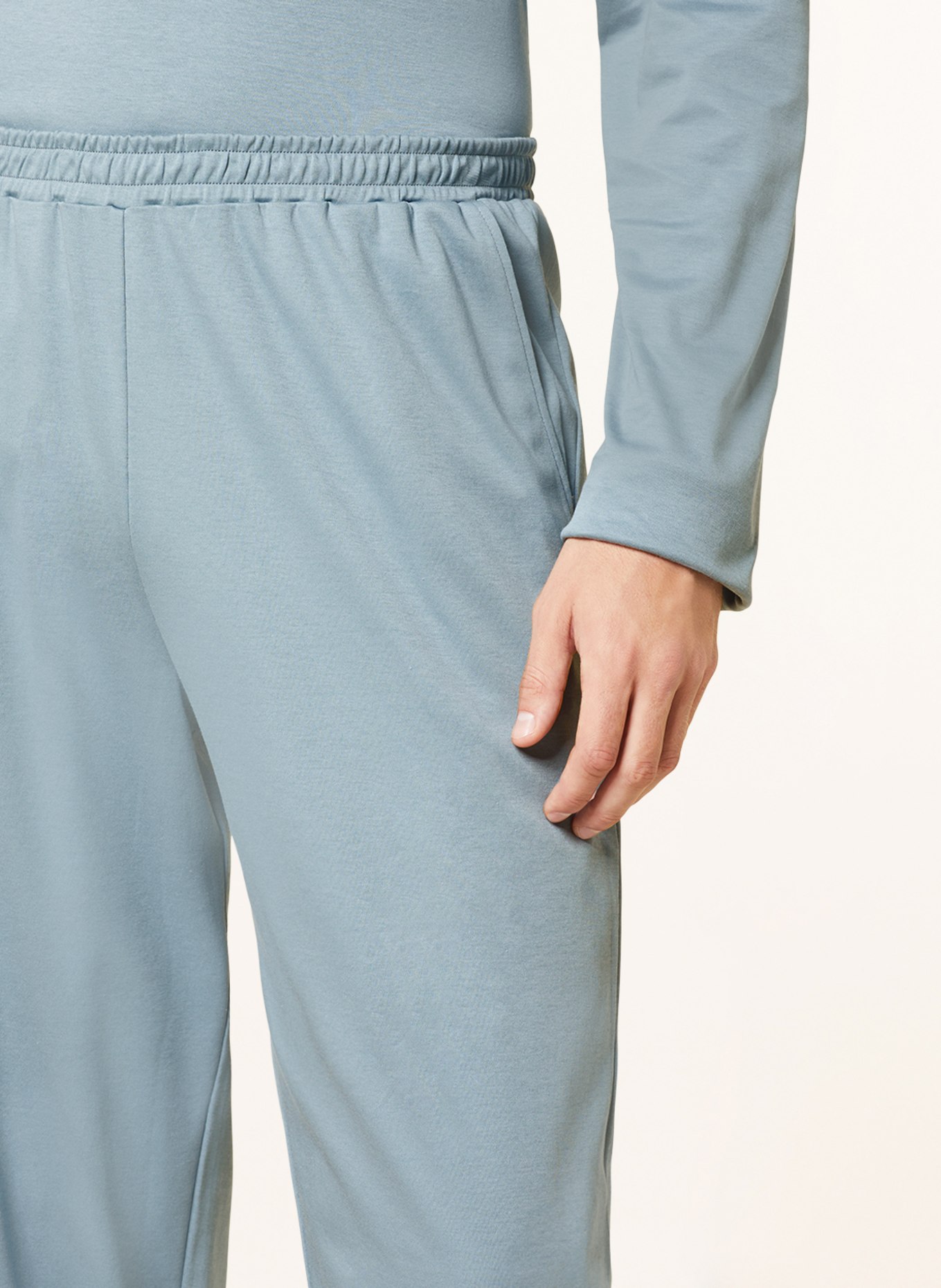 zimmerli Pajama pants SUPREME GREEN COTTON in light blue