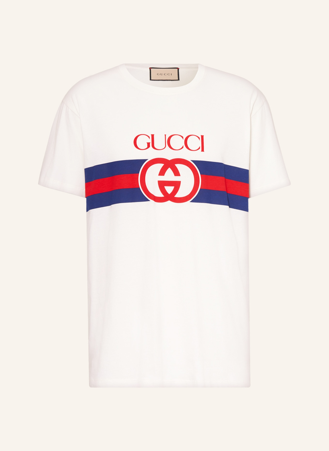 GUCCI T-shirt, Color: WHITE/ DARK BLUE/ RED (Image 1)