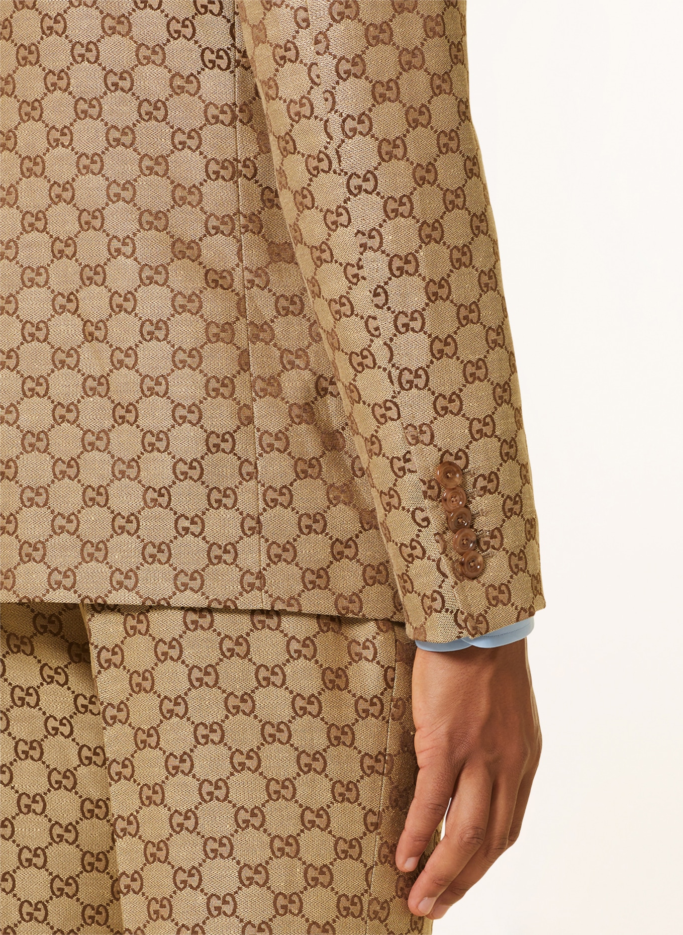 Gucci Strumpfhose Mit Gg-muster In Brown