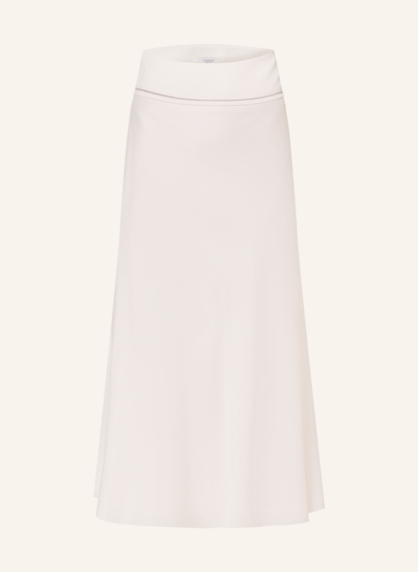 PESERICO Satin skirt with decorative beads, Color: LIGHT PINK (Image 1)