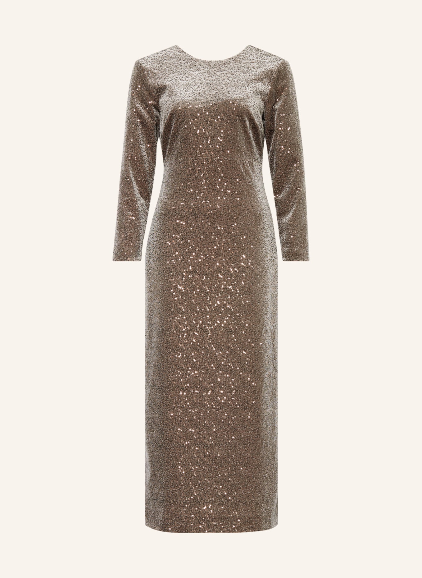 PESERICO Cocktail dress with 3/4 sleeves and sequins, Color: GRAY (Image 1)