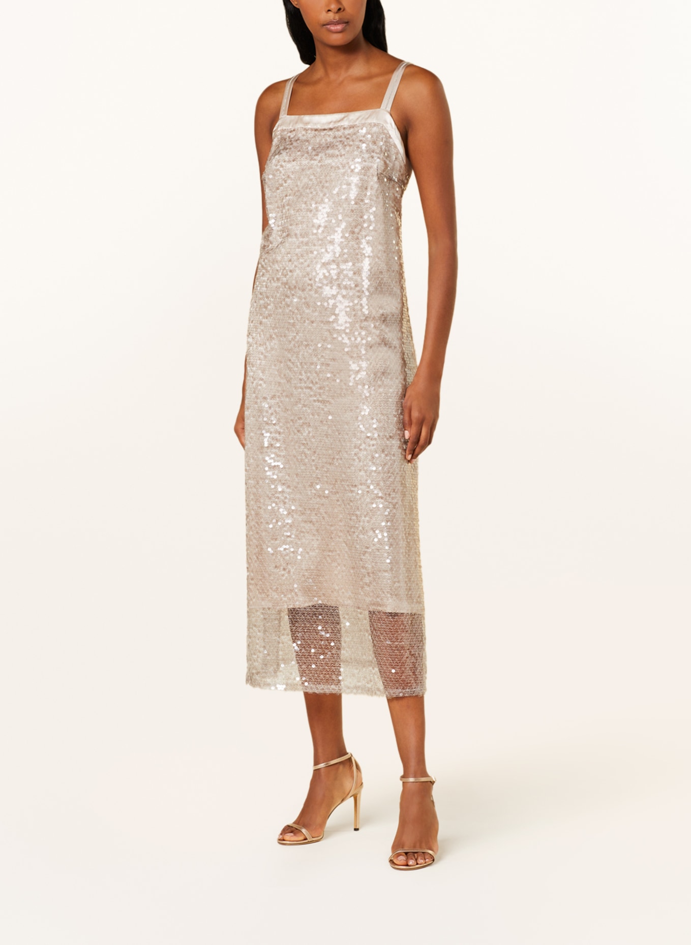 PESERICO Cocktail dress with sequins, Color: NUDE (Image 2)