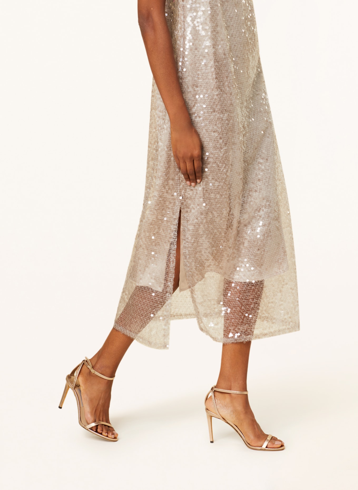 PESERICO Cocktail dress with sequins, Color: NUDE (Image 4)