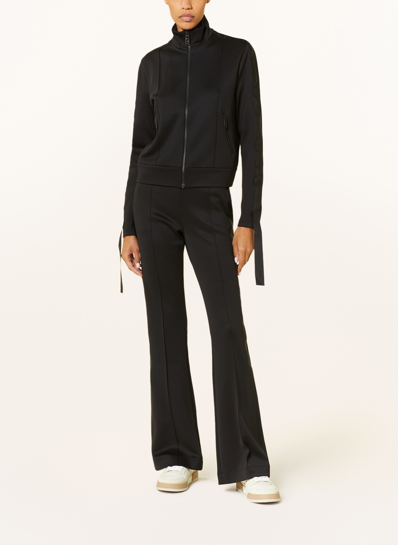 FENDI Trousers with tuxedo stripes, Color: BLACK (Image 2)