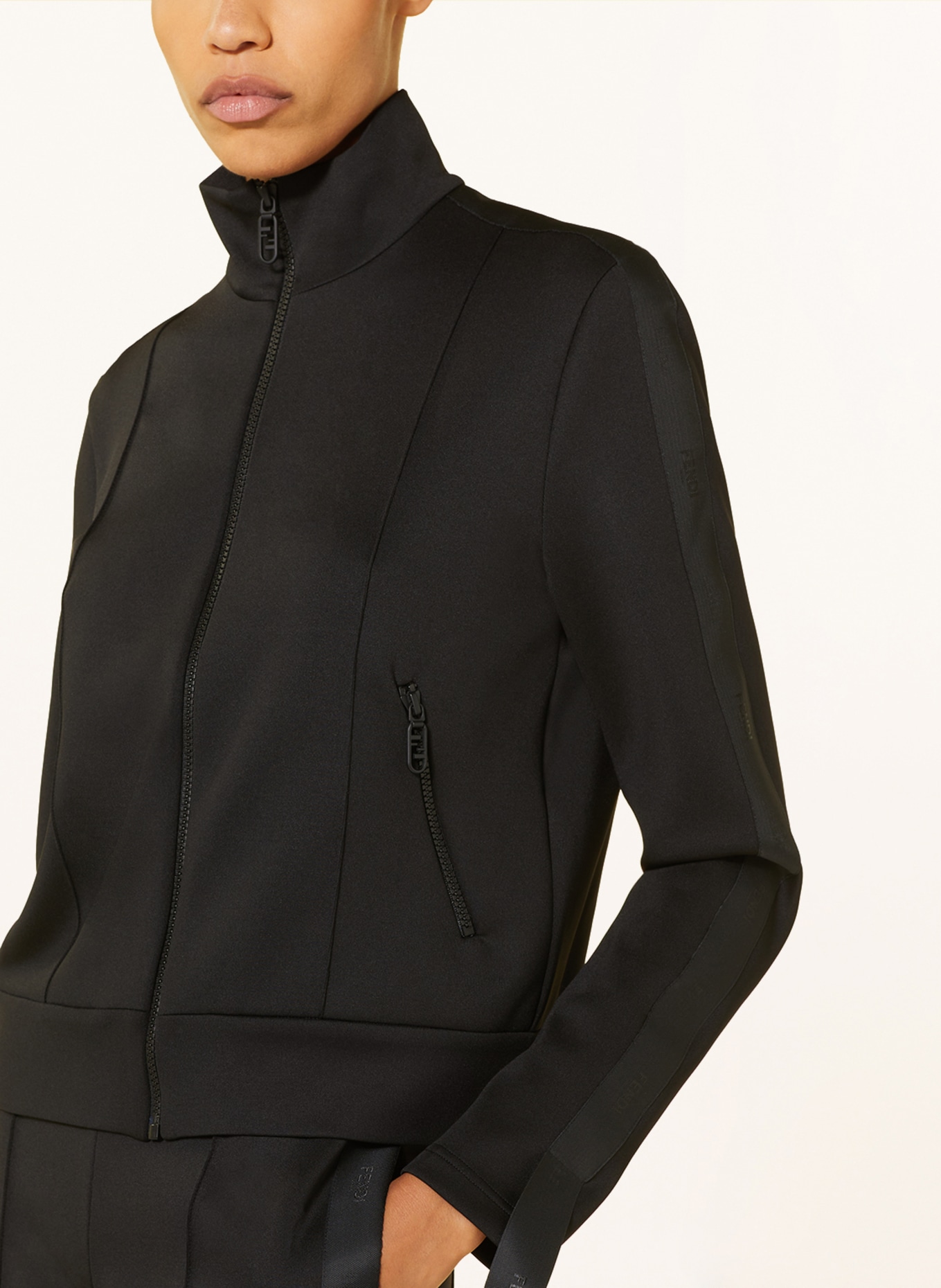FENDI Jacket with tuxedo stripes, Color: BLACK (Image 4)