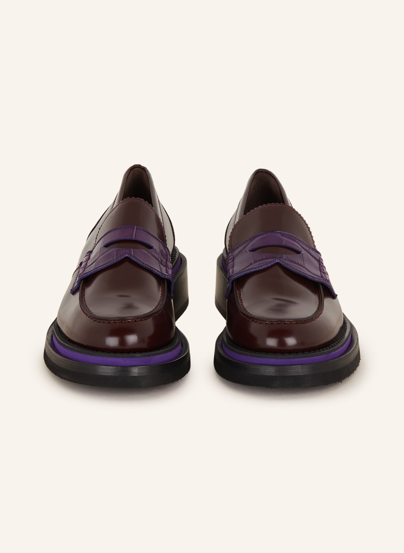 Pertini Penny loafers, Kolor: CIEMNOCZERWONY/ FIOLETOWY (Obrazek 3)