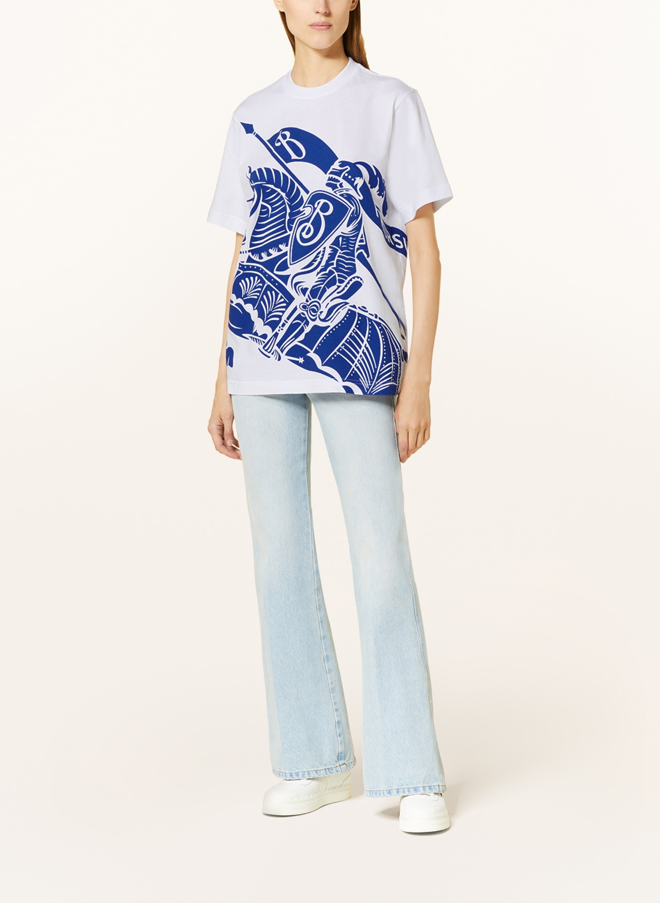 BURBERRY T-shirt RUNWAY, Color: WHITE/ BLUE (Image 2)