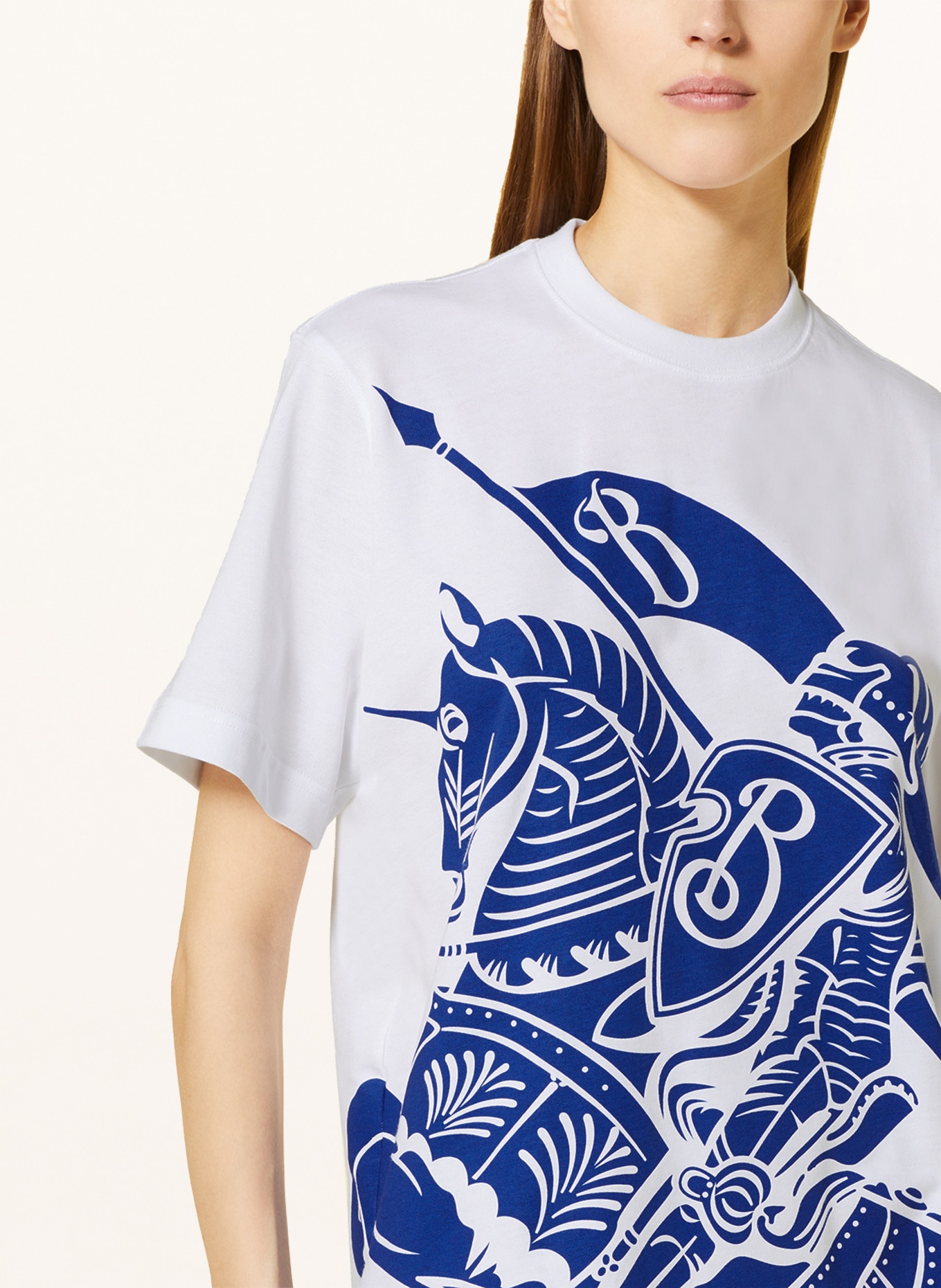 BURBERRY T-shirt RUNWAY, Color: WHITE/ BLUE (Image 4)