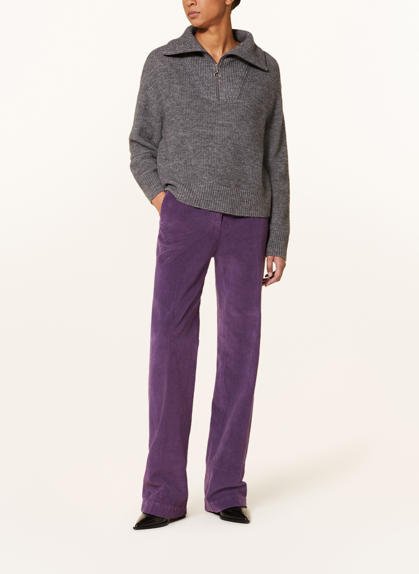 nine:inthe:morning Corduroy trousers DEEP, Color: PURPLE (Image 2)