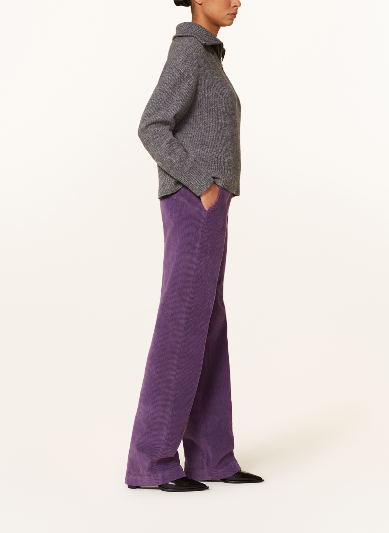 nine:inthe:morning Corduroy trousers DEEP, Color: PURPLE (Image 4)