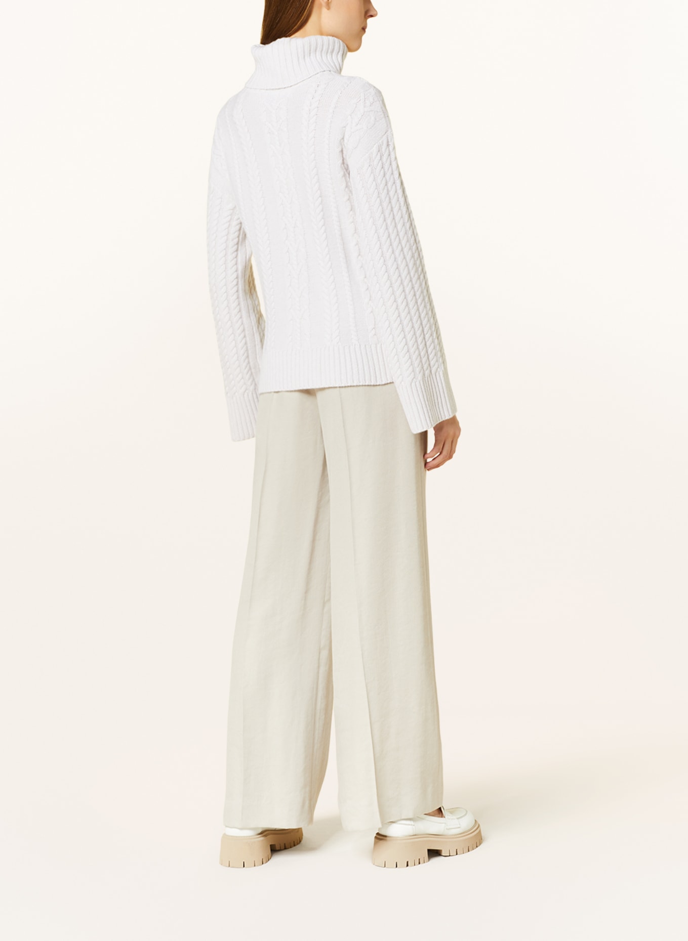 HEMISPHERE Turtleneck sweater in cashmere, Color: WHITE (Image 3)