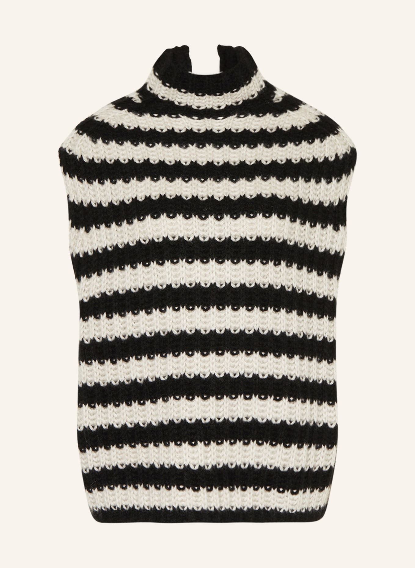 HEMISPHERE Cashmere sweater vest, Color: BLACK/ LIGHT GRAY (Image 1)