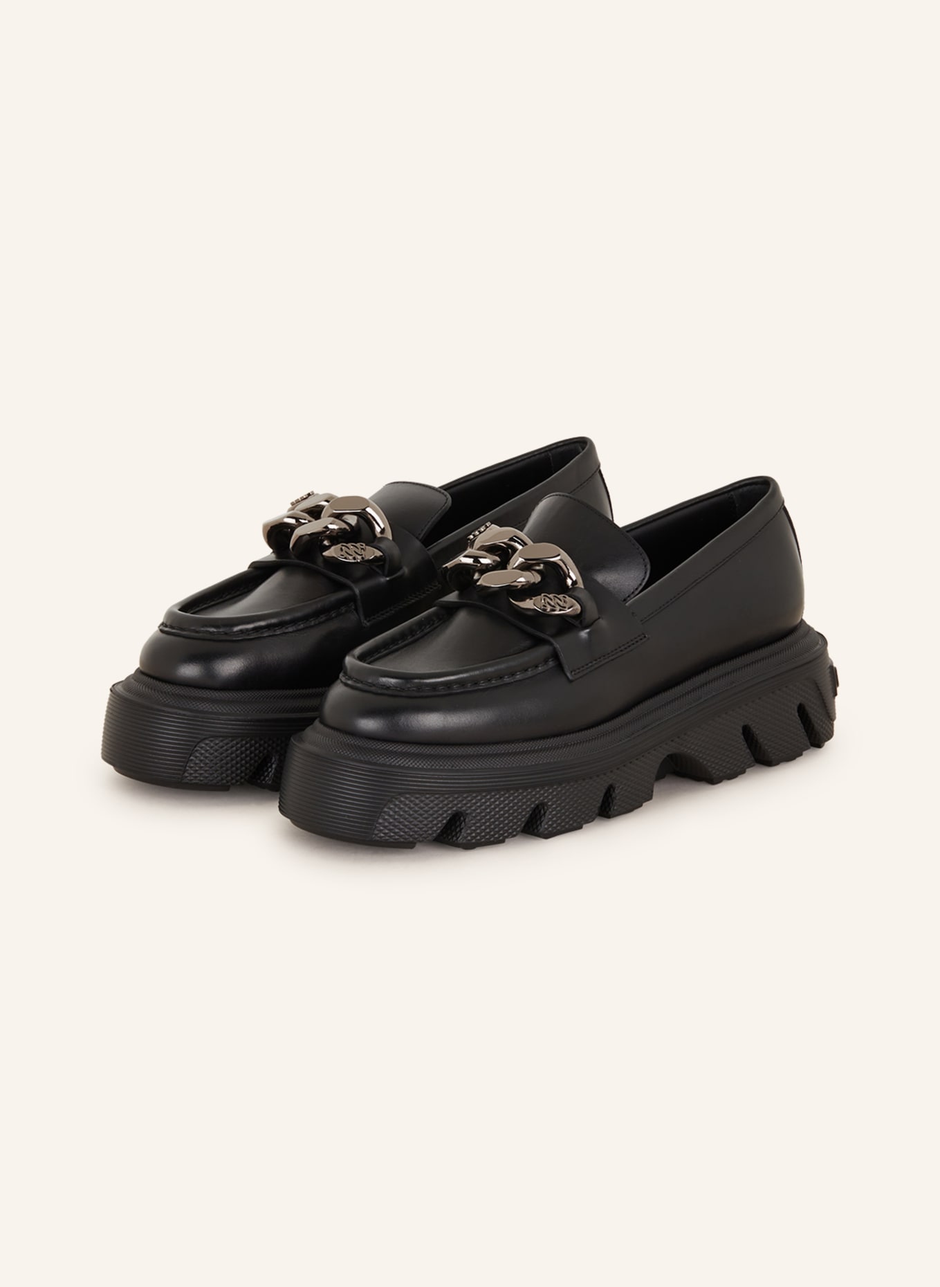 CASADEI Platform loafers GENERATION C, Color: BLACK (Image 1)