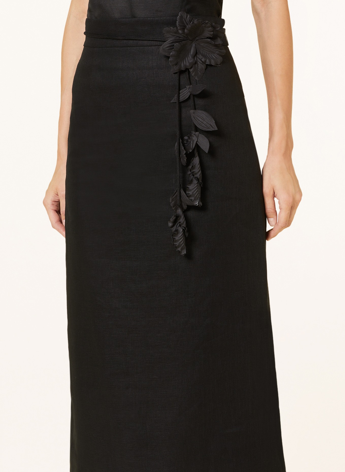 ZIMMERMANN Linen skirt LUMINOSITY, Color: BLACK (Image 4)