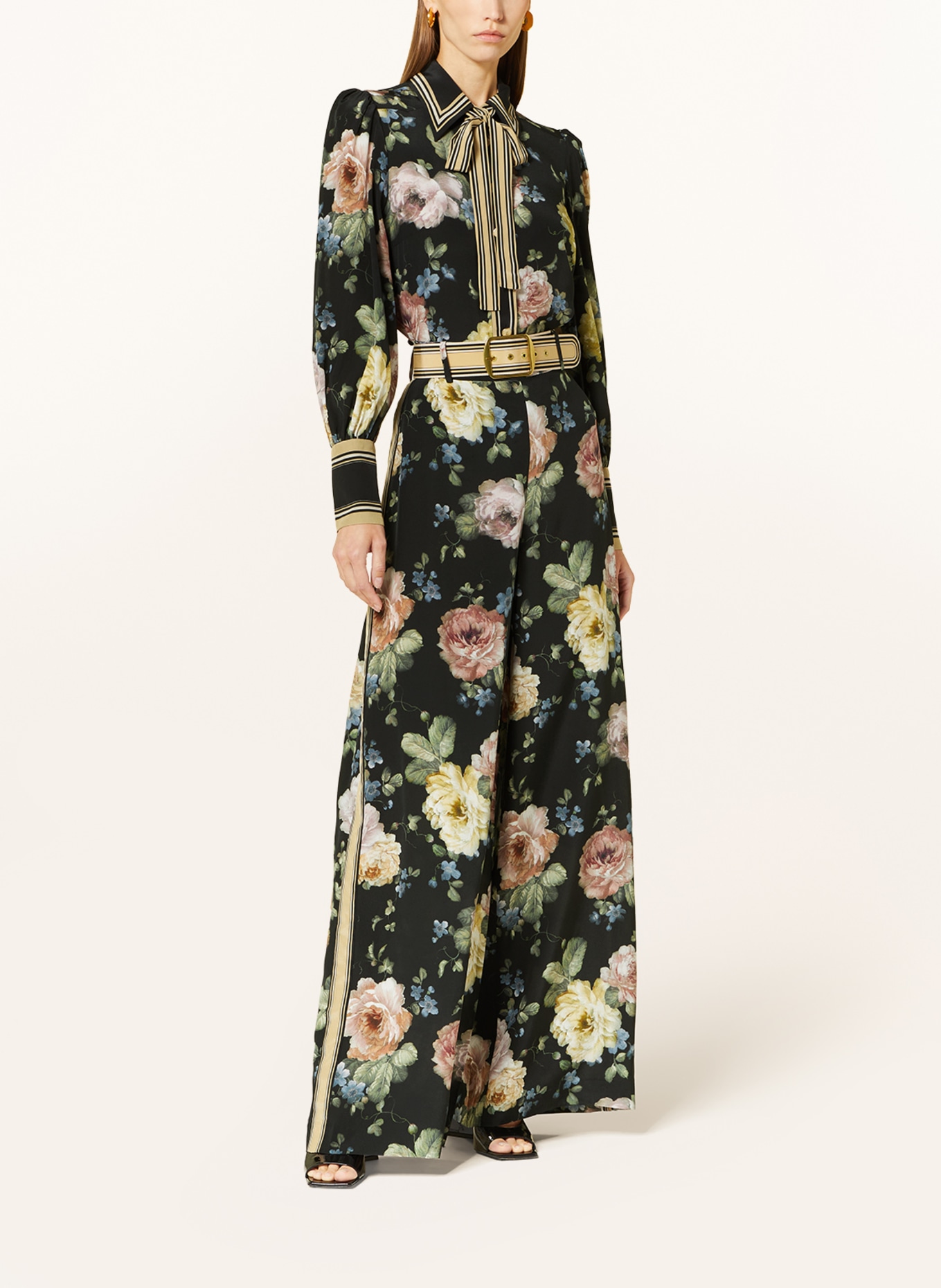 ZIMMERMANN Shirt blouse in silk with detachable bow, Color: BLACK/ ROSE/ YELLOW (Image 2)