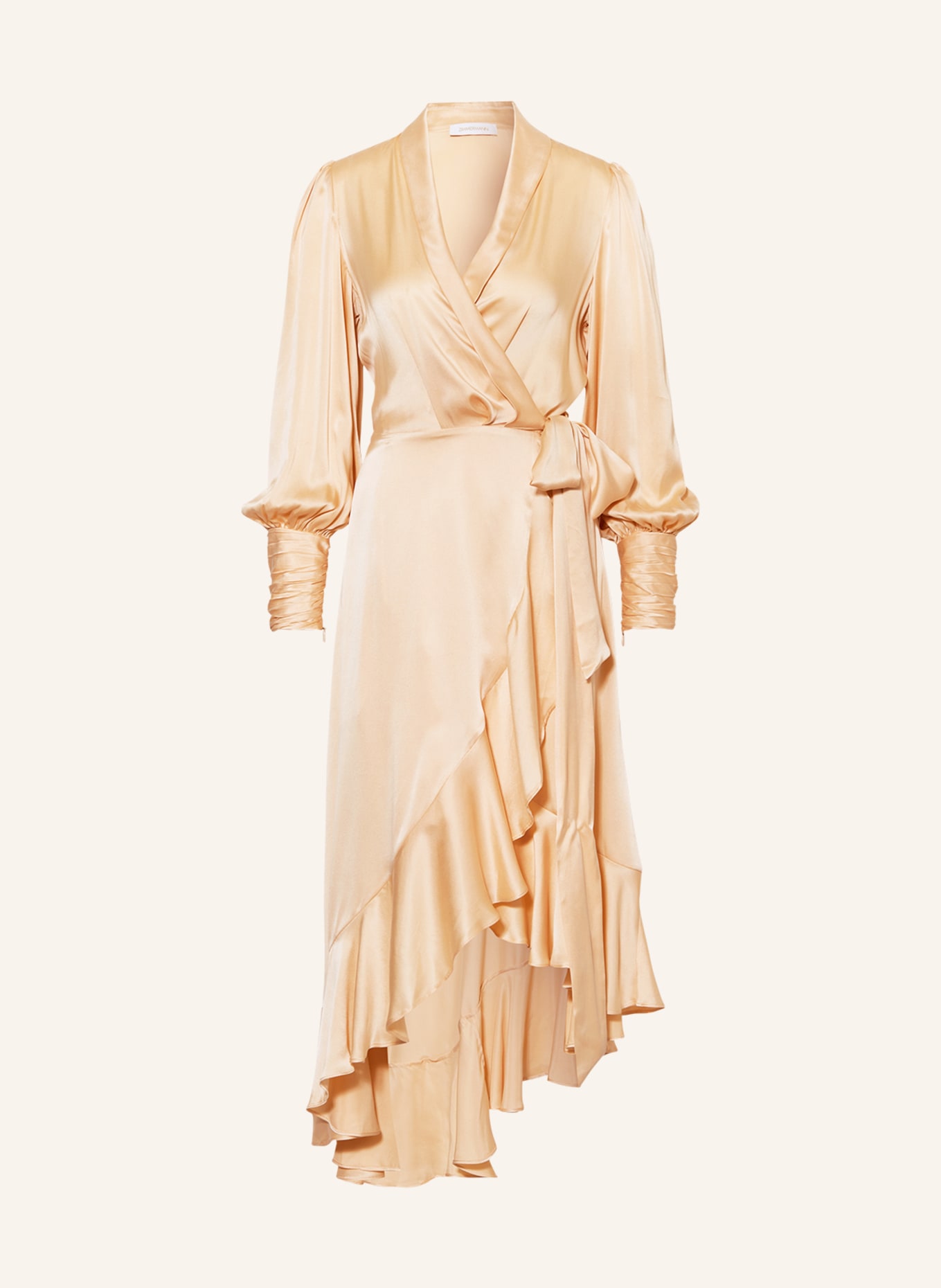 ZIMMERMANN Wrap dress made of silk, Color: LIGHT ORANGE (Image 1)