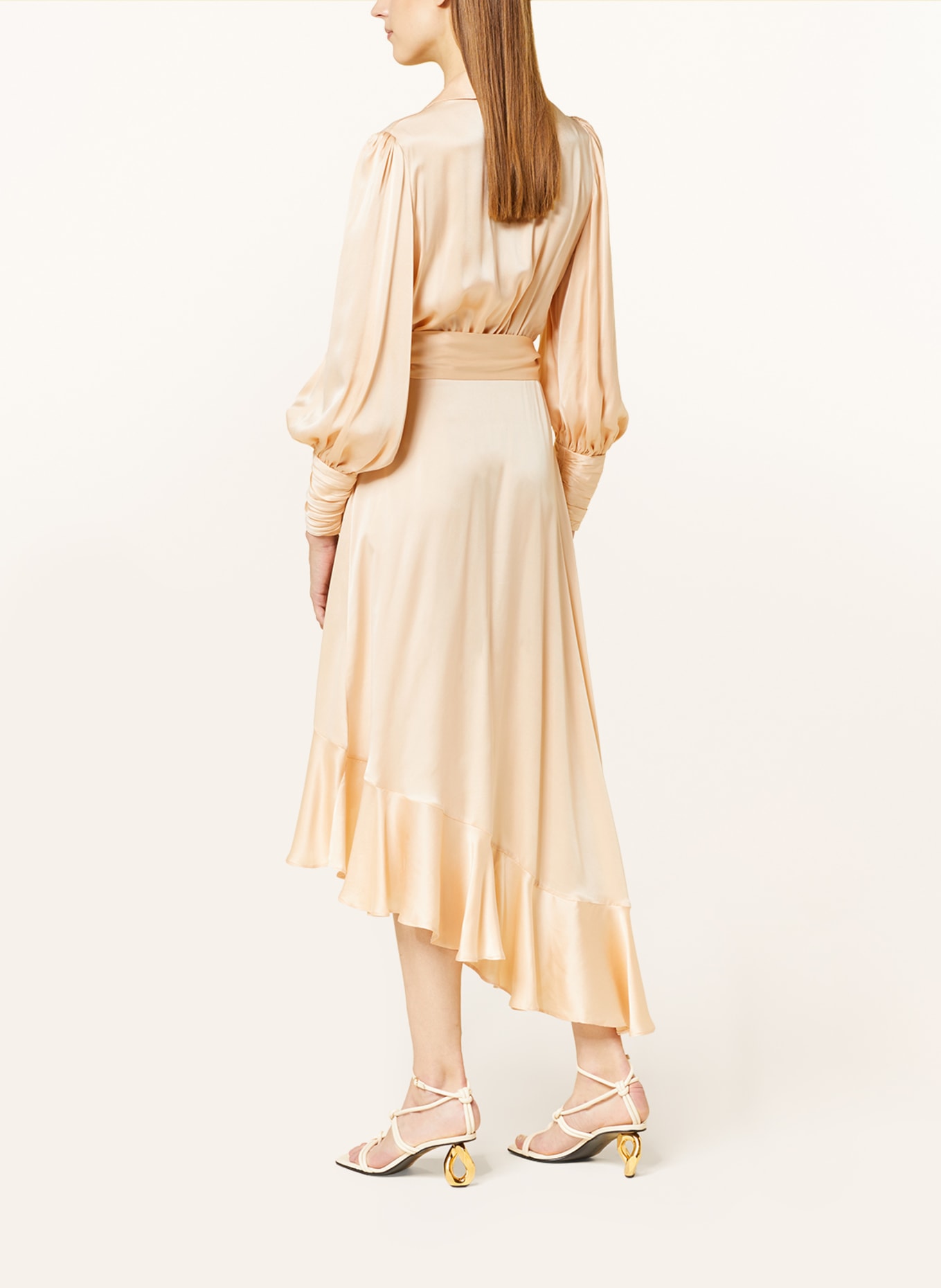 ZIMMERMANN Wrap dress made of silk, Color: LIGHT ORANGE (Image 3)