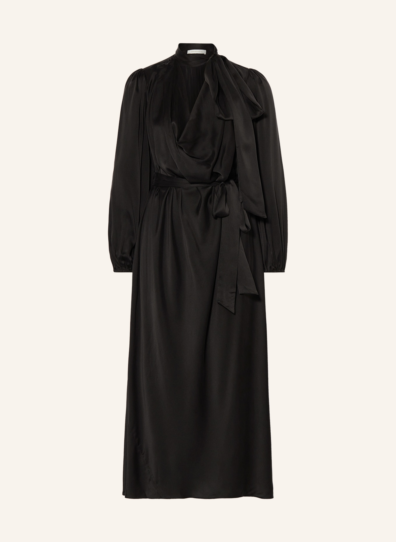 ZIMMERMANN Tie collar dress BILLOW made of silk, Color: BLACK (Image 1)