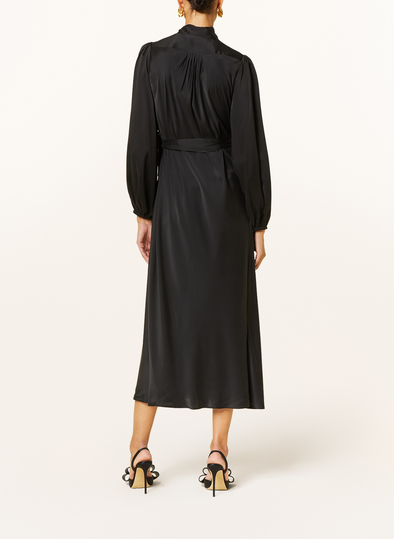 ZIMMERMANN Tie collar dress BILLOW made of silk, Color: BLACK (Image 3)