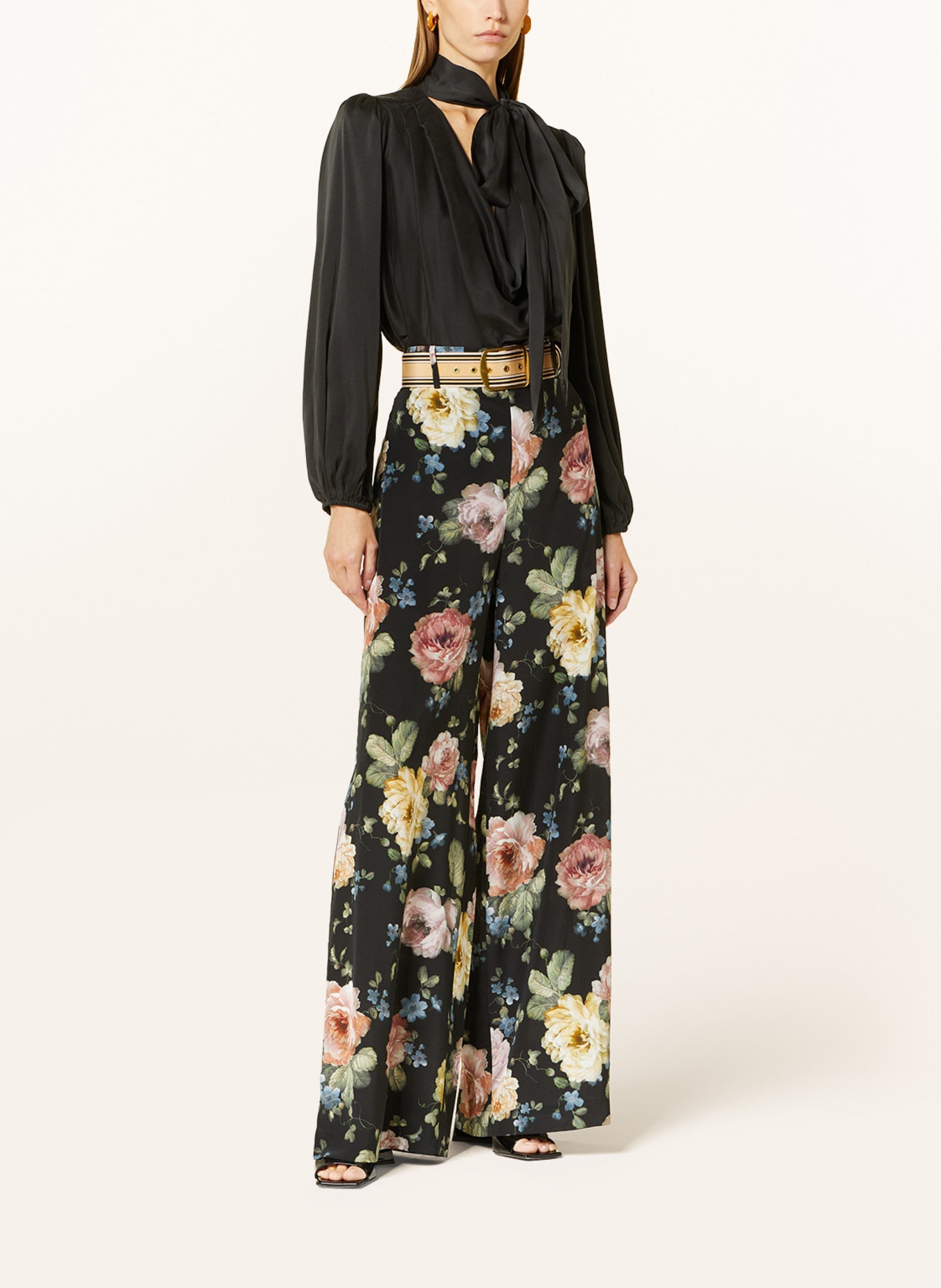 ZIMMERMANN Bow-tie blouse BILLOW in silk, Color: BLACK (Image 2)