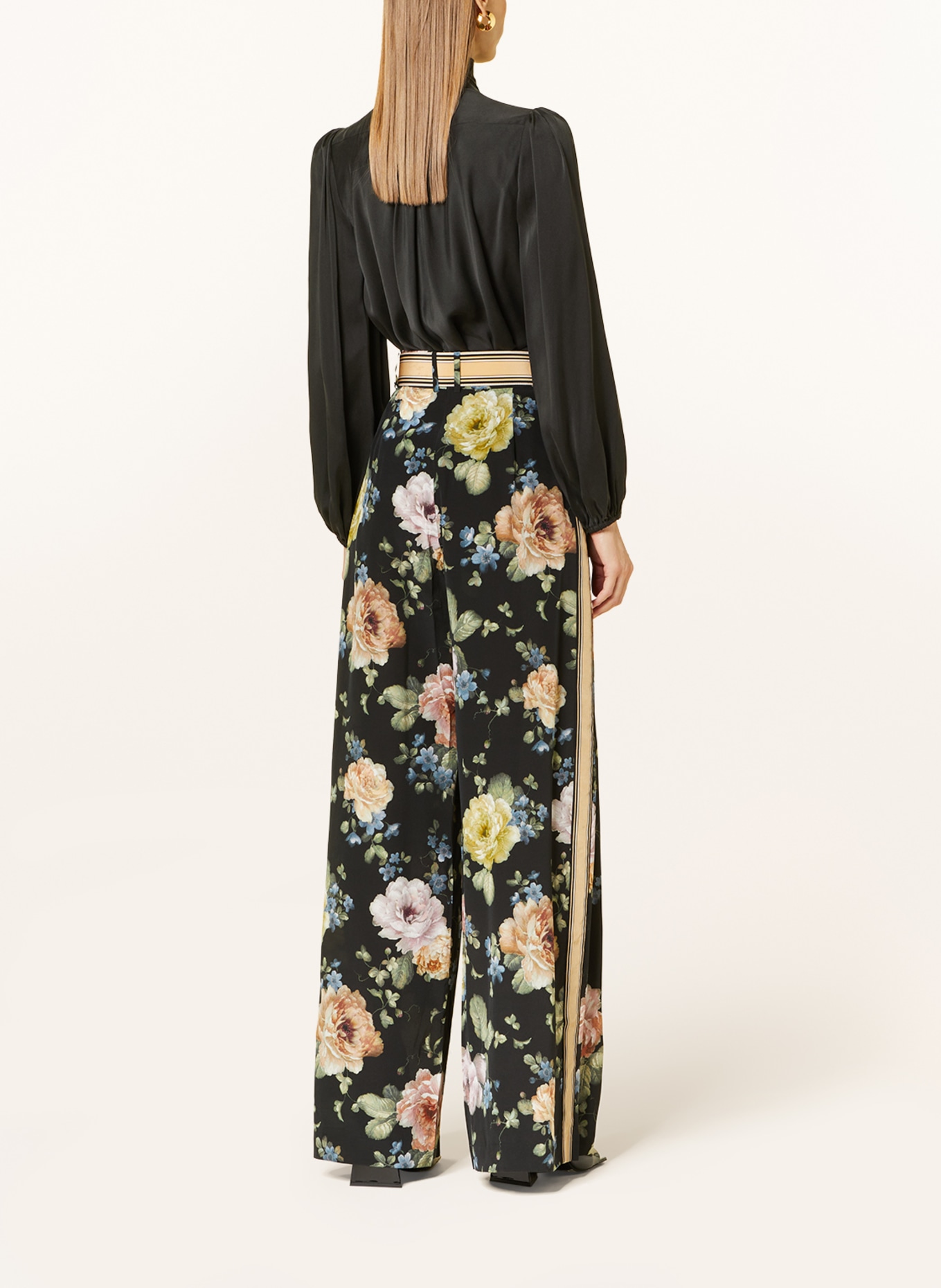 ZIMMERMANN Bow-tie blouse BILLOW in silk, Color: BLACK (Image 3)