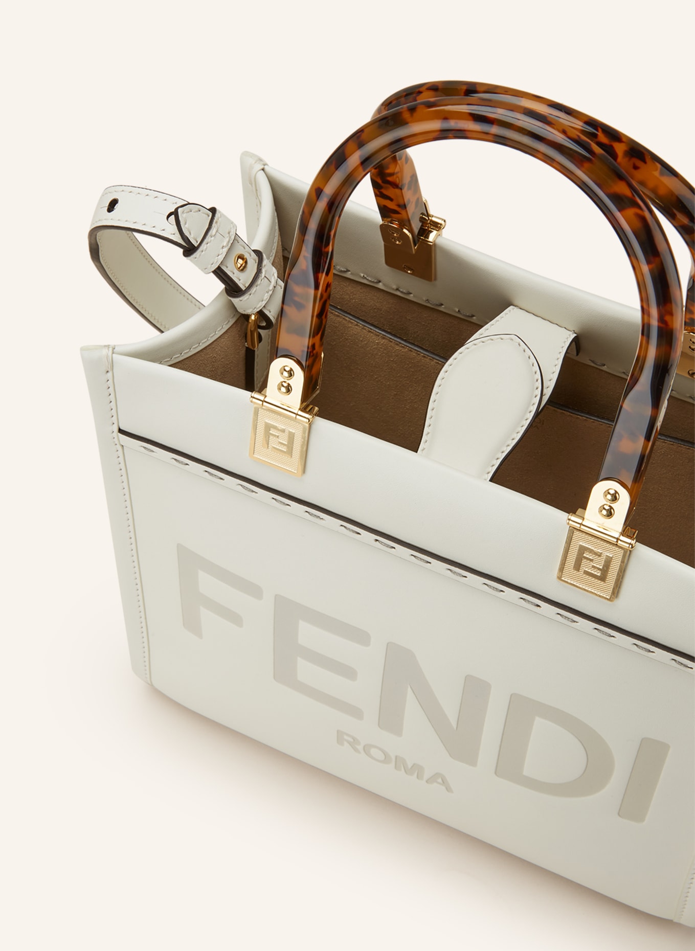 FENDI Shopper SUNSHINE SMALL, Color: WHITE (Image 3)