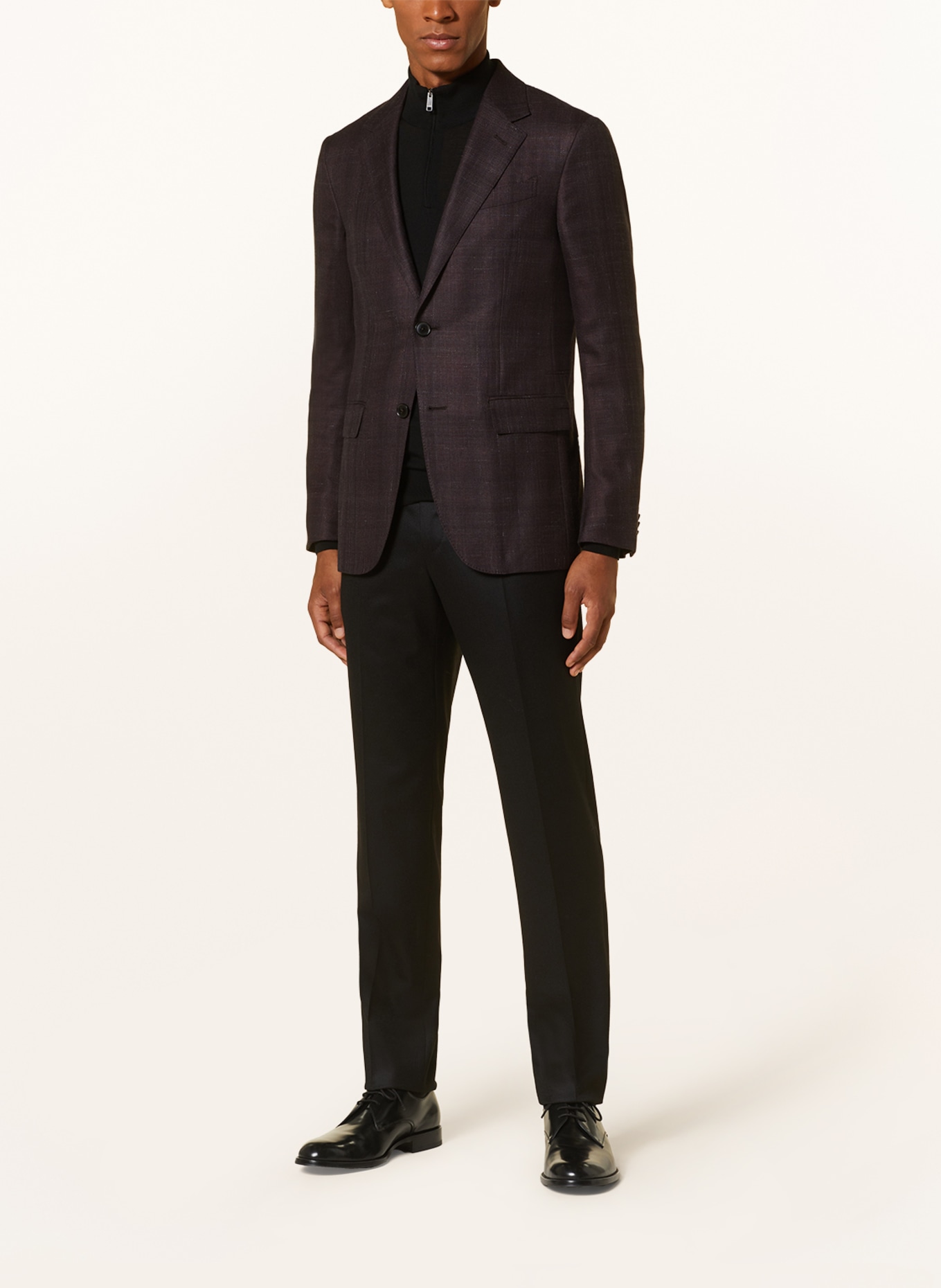 ZEGNA Tailored jacket extra slim fit with cashmere, Color: DARK RED (Image 2)