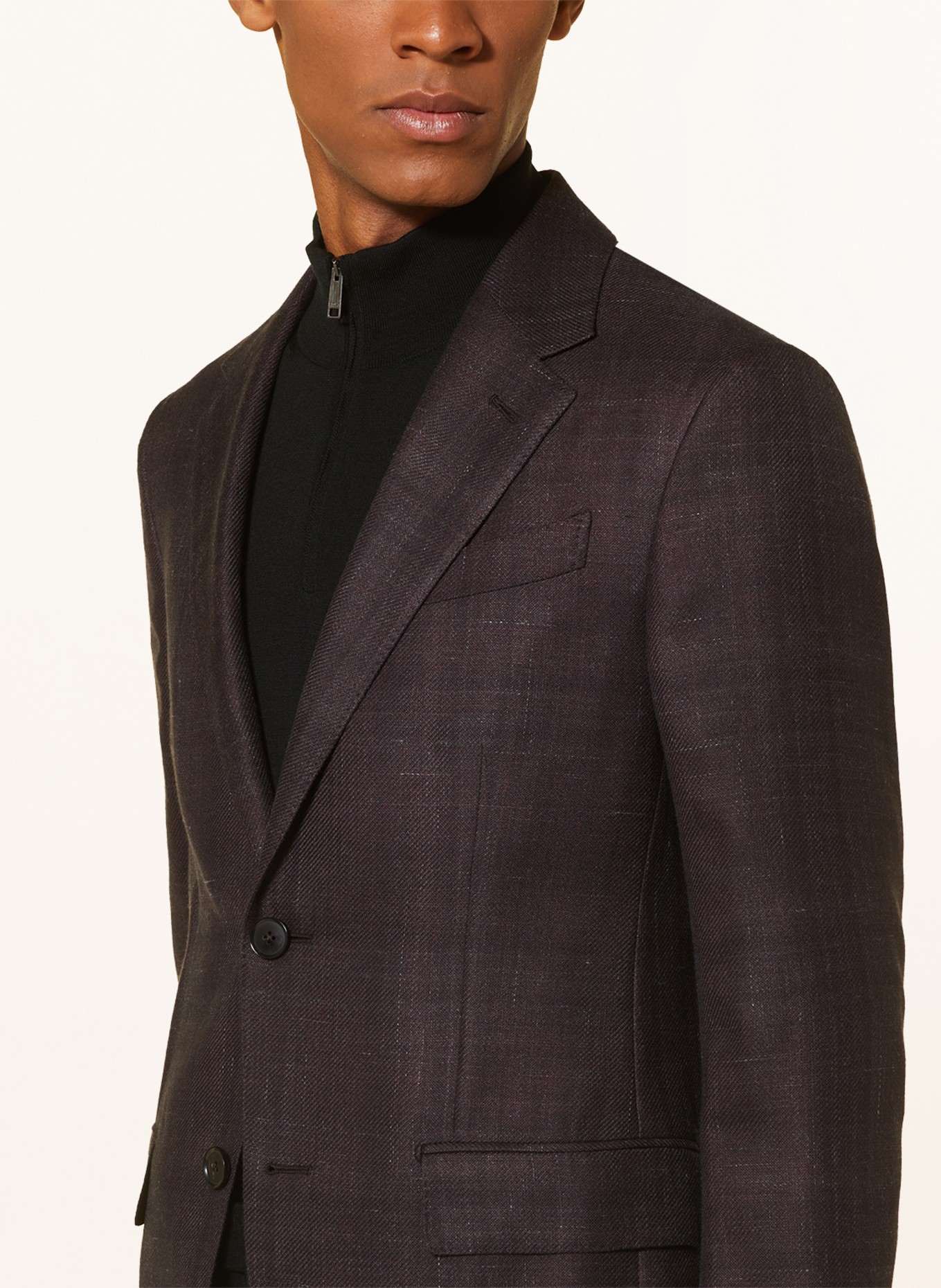 ZEGNA Tailored jacket extra slim fit with cashmere, Color: DARK RED (Image 5)