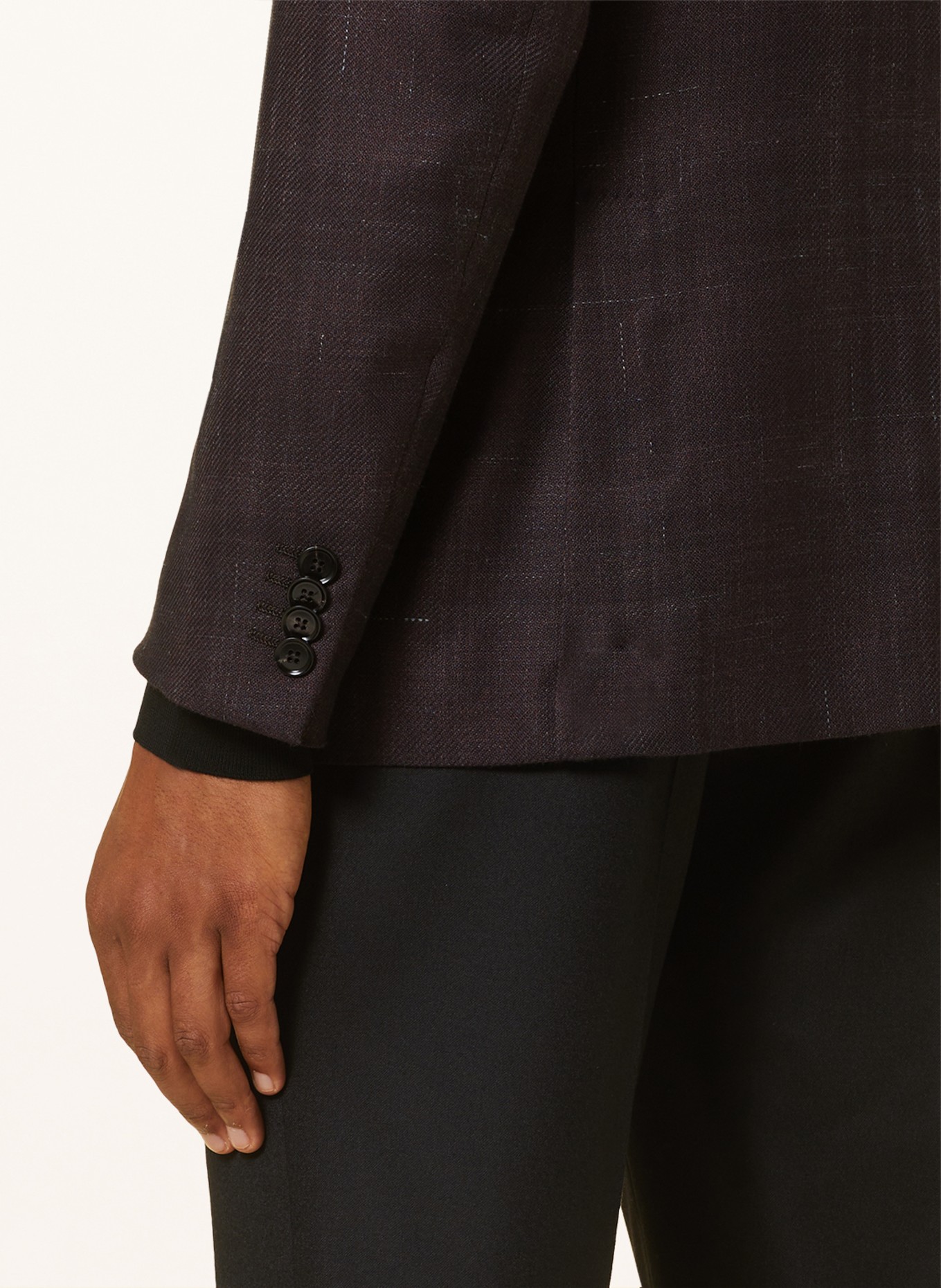 ZEGNA Tailored jacket extra slim fit with cashmere, Color: DARK RED (Image 6)