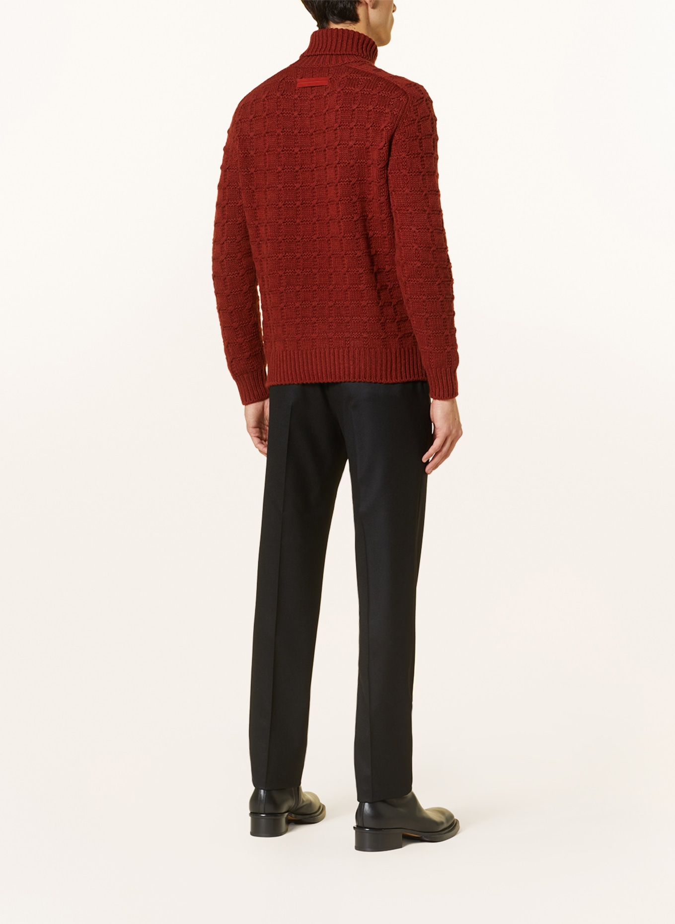 Dark red clearance turtleneck sweater