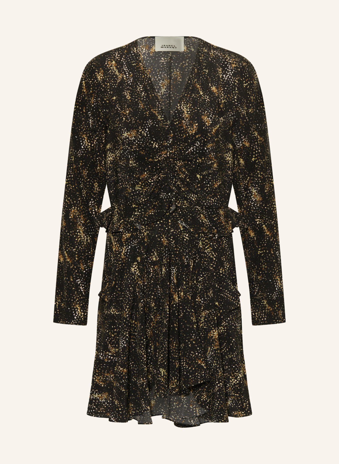 ISABEL MARANT Dress USMARA, Color: BLACK/ OLIVE (Image 1)