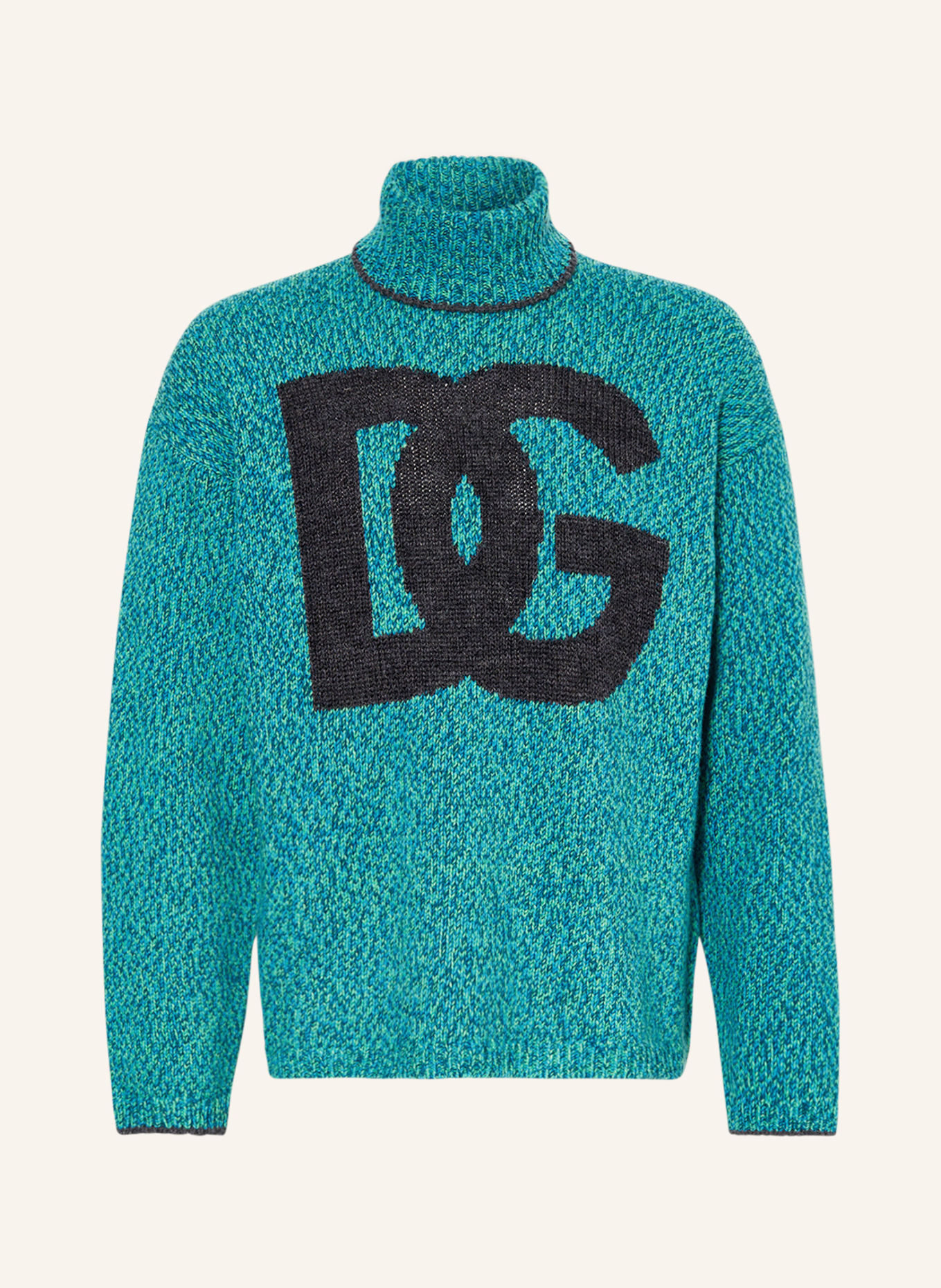 DOLCE & GABBANA Turtleneck sweater in blue/ turquoise/ light green