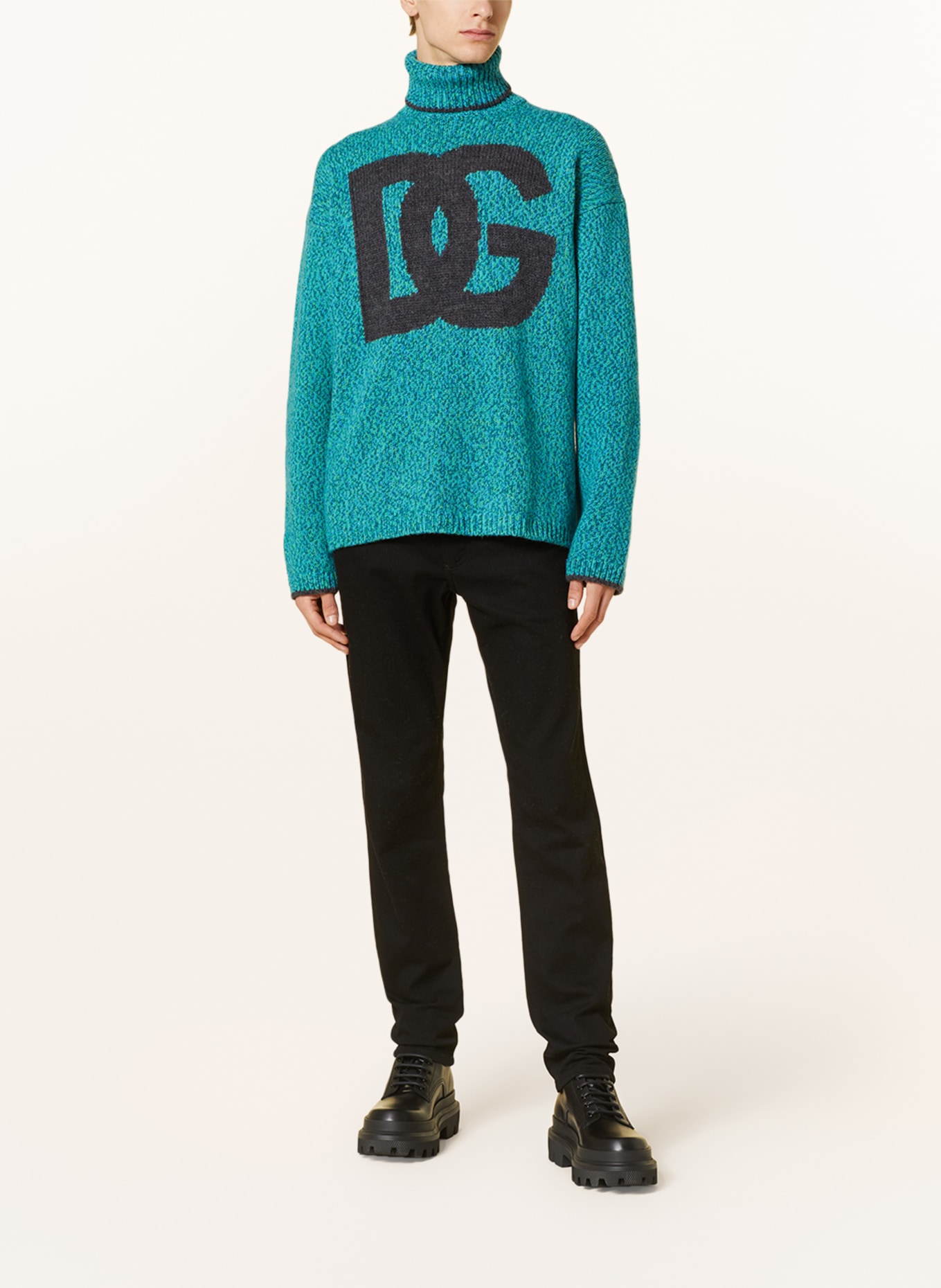 DOLCE & GABBANA Turtleneck sweater, Color: BLUE/ TURQUOISE/ LIGHT GREEN (Image 2)