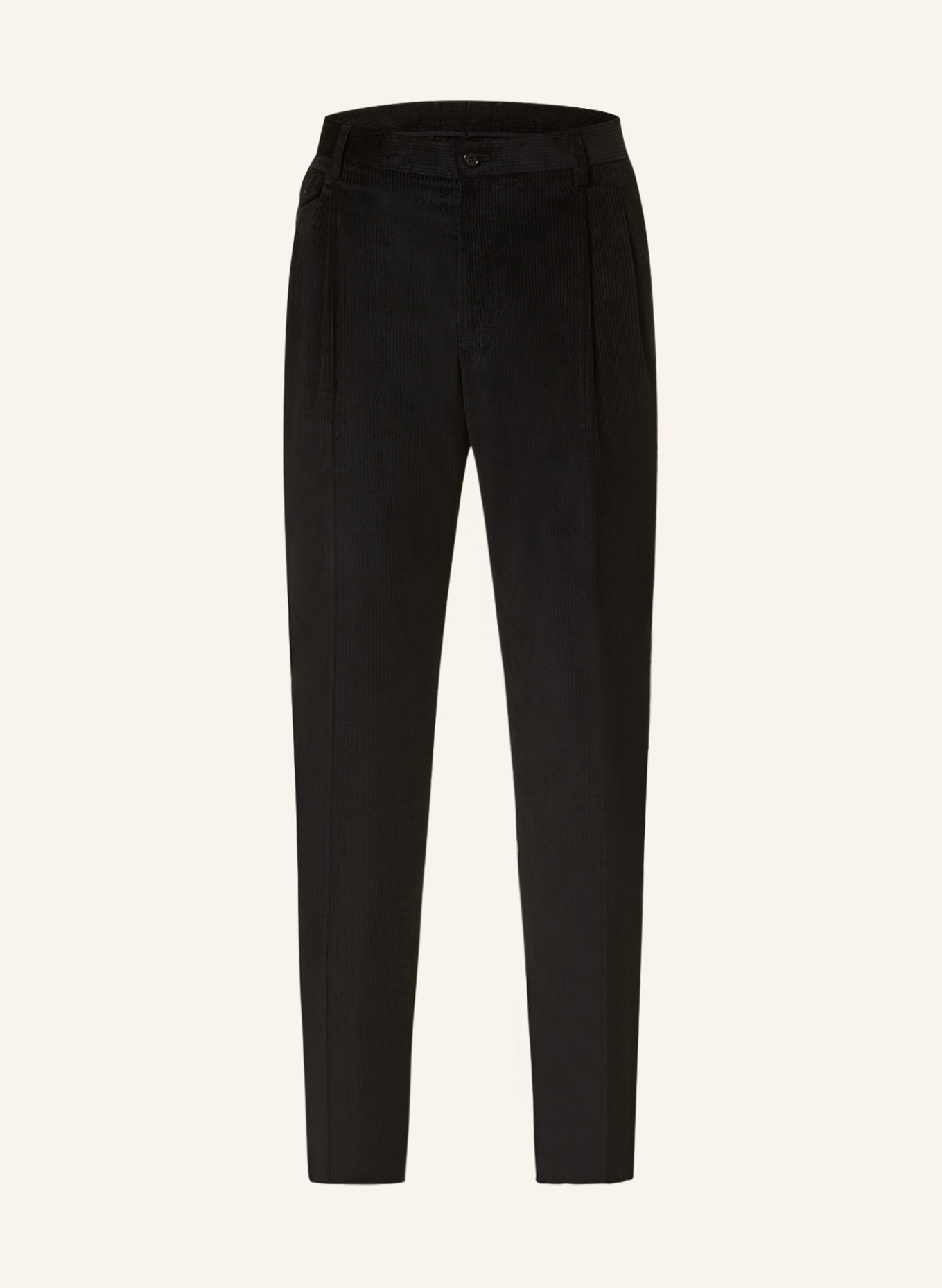 DOLCE & GABBANA Corduroy trousers extra slim fit, Color: BLACK (Image 1)