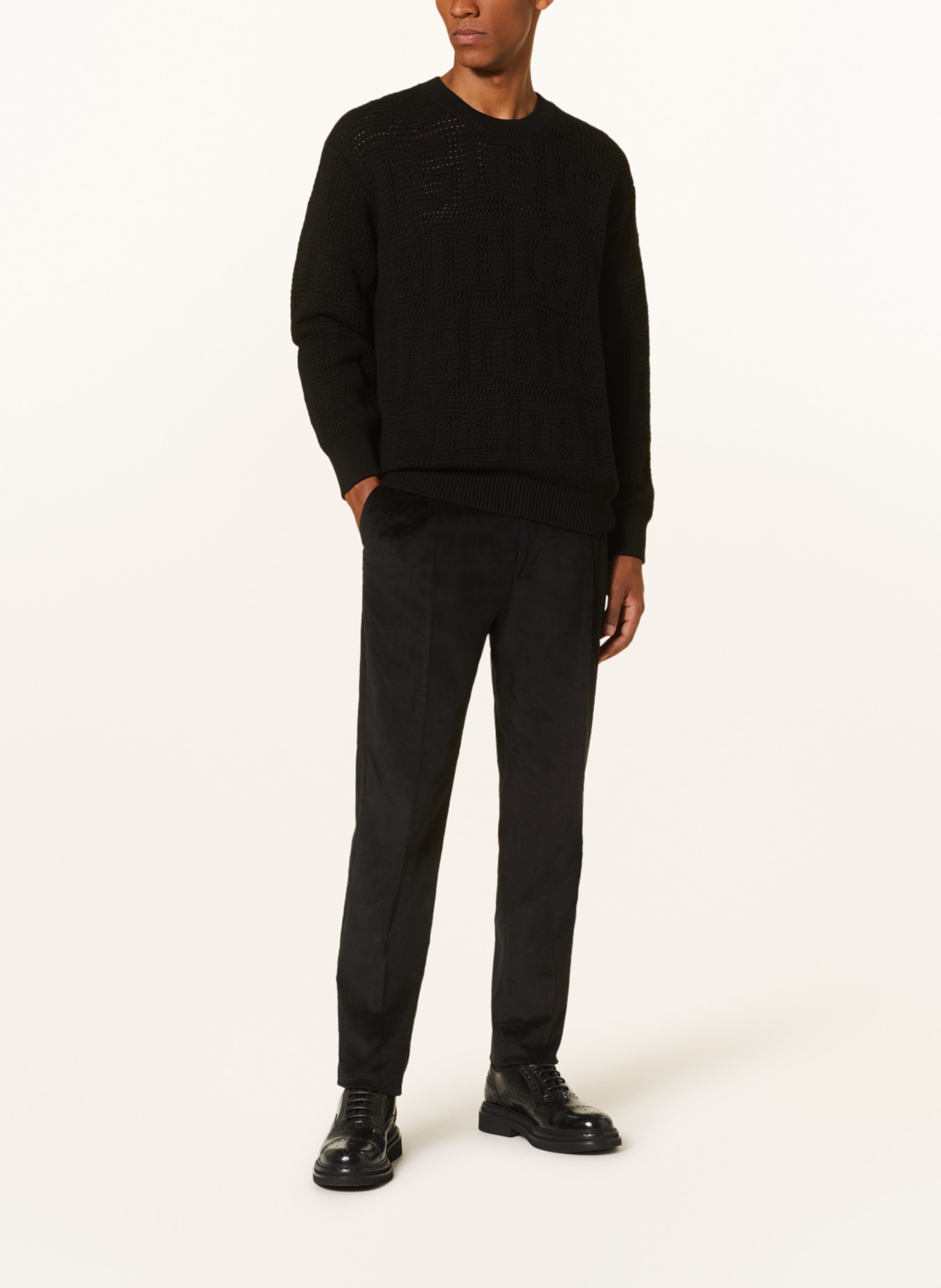 DOLCE & GABBANA Corduroy trousers extra slim fit, Color: BLACK (Image 2)