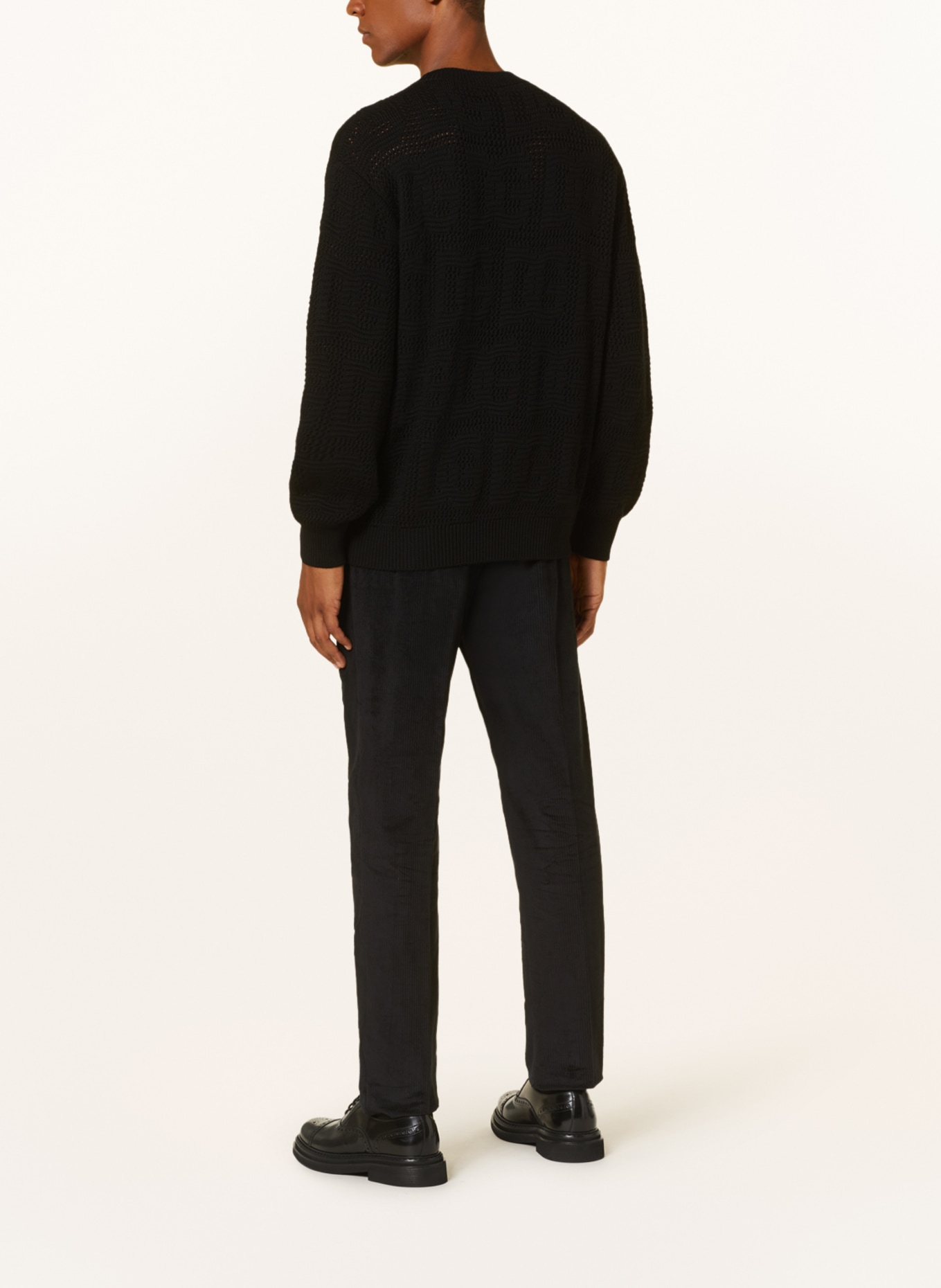 DOLCE & GABBANA Corduroy trousers extra slim fit, Color: BLACK (Image 3)