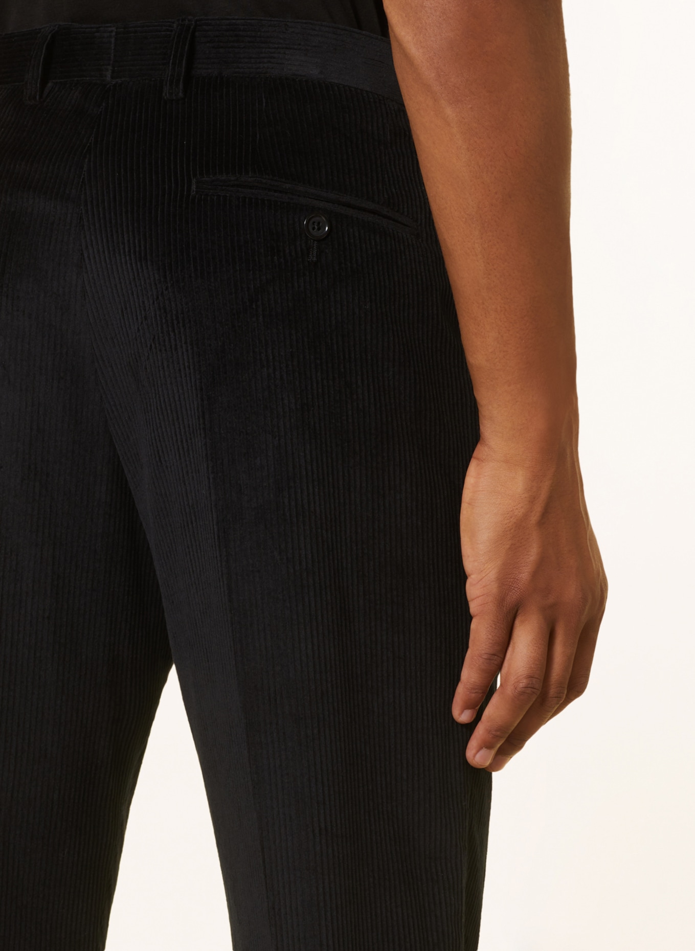 DOLCE & GABBANA Spodnie sztruksowe extra slim fit, Kolor: CZARNY (Obrazek 6)