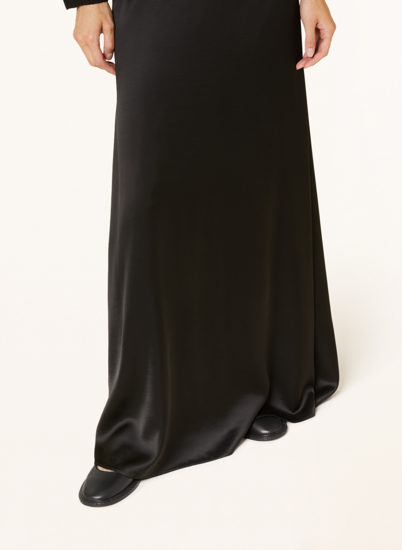 FABIANA FILIPPI Satin skirt, Color: BLACK (Image 4)