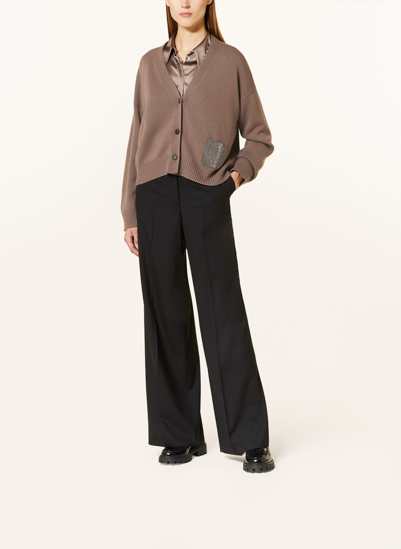 FABIANA FILIPPI Cashmere cardigan, Color: BROWN (Image 2)