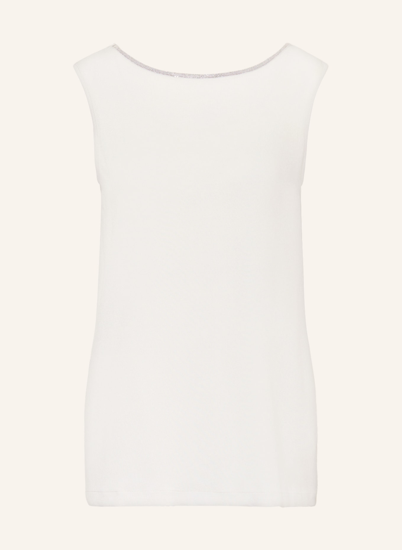 FABIANA FILIPPI Bluzka bez rękawów z dodatkiem jedwabiu, Kolor: JASNOCZARY (Obrazek 1)