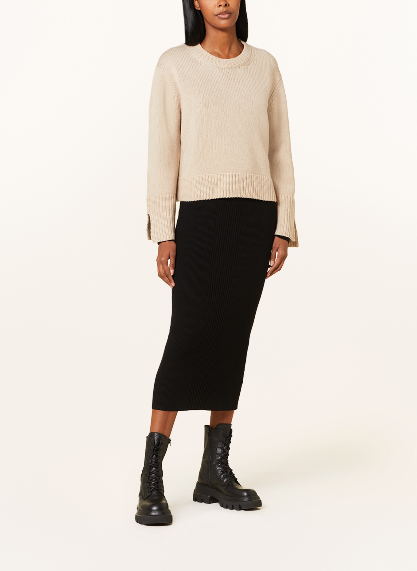ALLUDE Sweater with cashmere, Color: LIGHT BROWN (Image 2)
