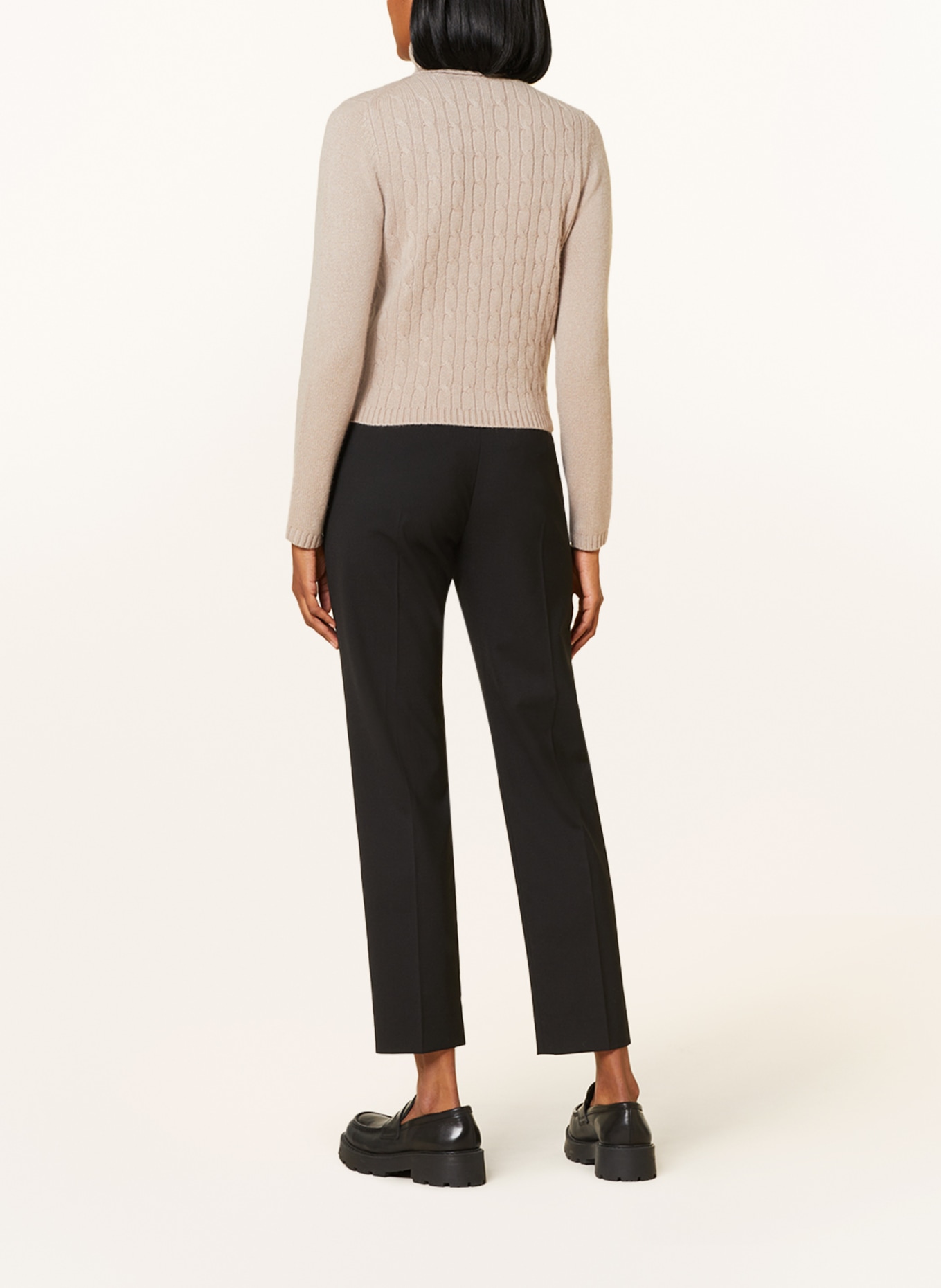 ALLUDE Turtleneck sweater in cashmere, Color: LIGHT BROWN (Image 3)