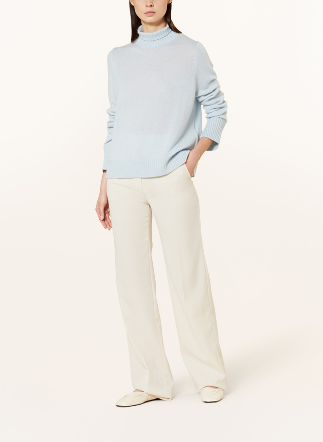ALLUDE Cashmere sweater, Color: LIGHT BLUE (Image 2)