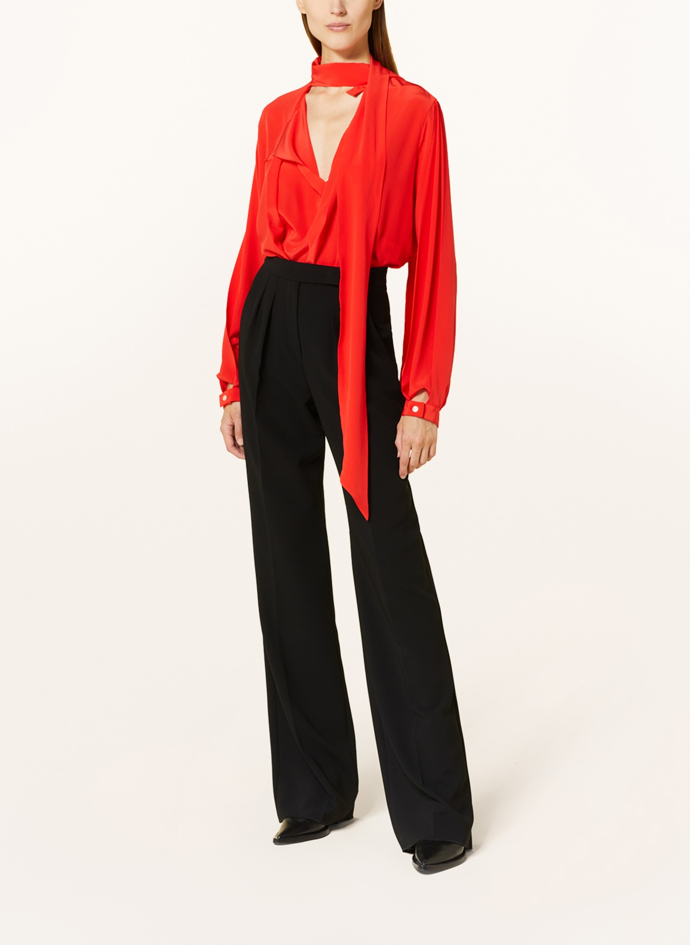 VICTORIABECKHAM Shirt blouse with detachable bow, Color: RED (Image 2)
