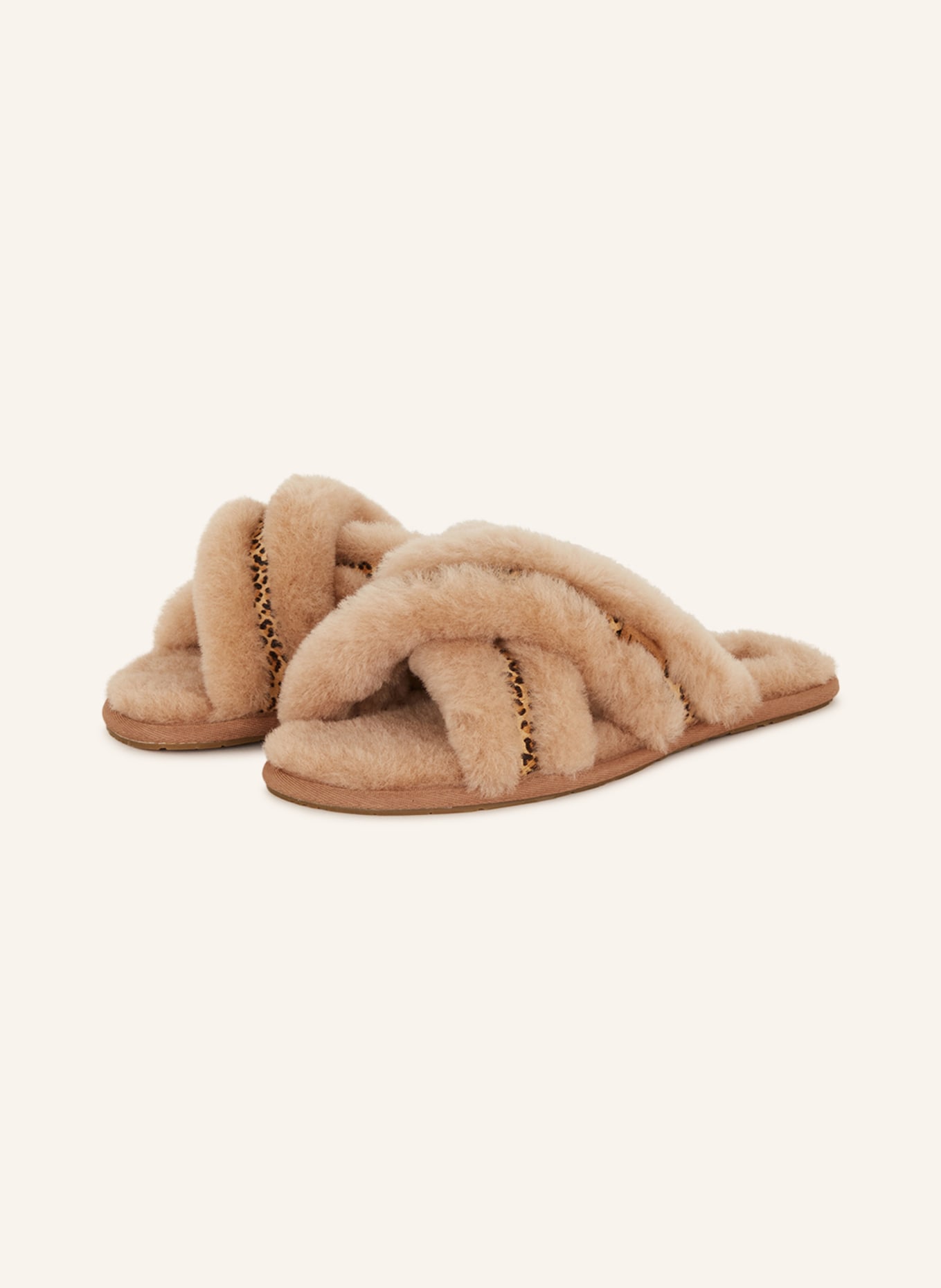 UGG Slippers SCUFFITA with lambskin, Color: BEIGE (Image 1)