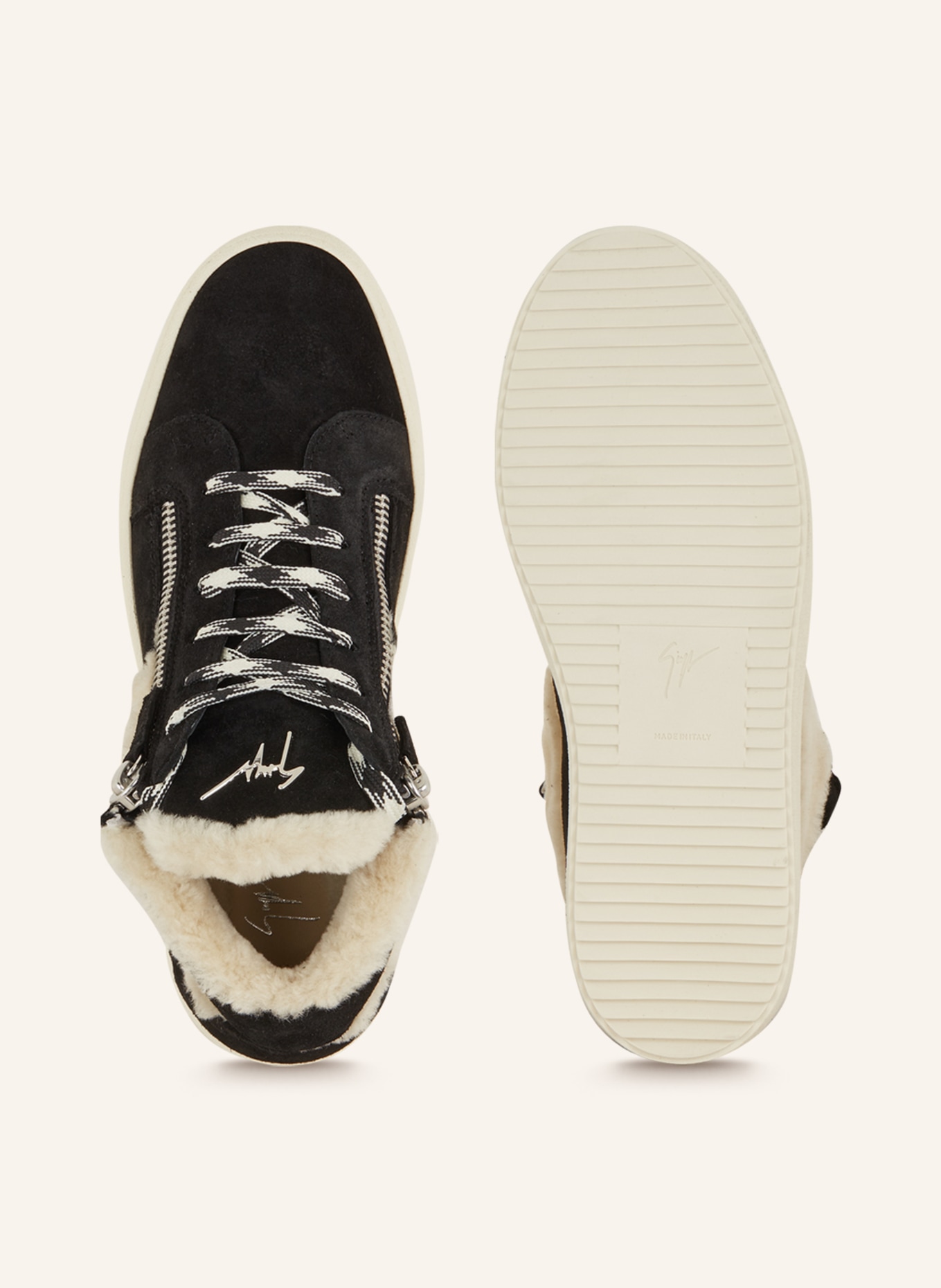 GIUSEPPE ZANOTTI DESIGN Sneakers, Color: BLACK/ BEIGE (Image 6)