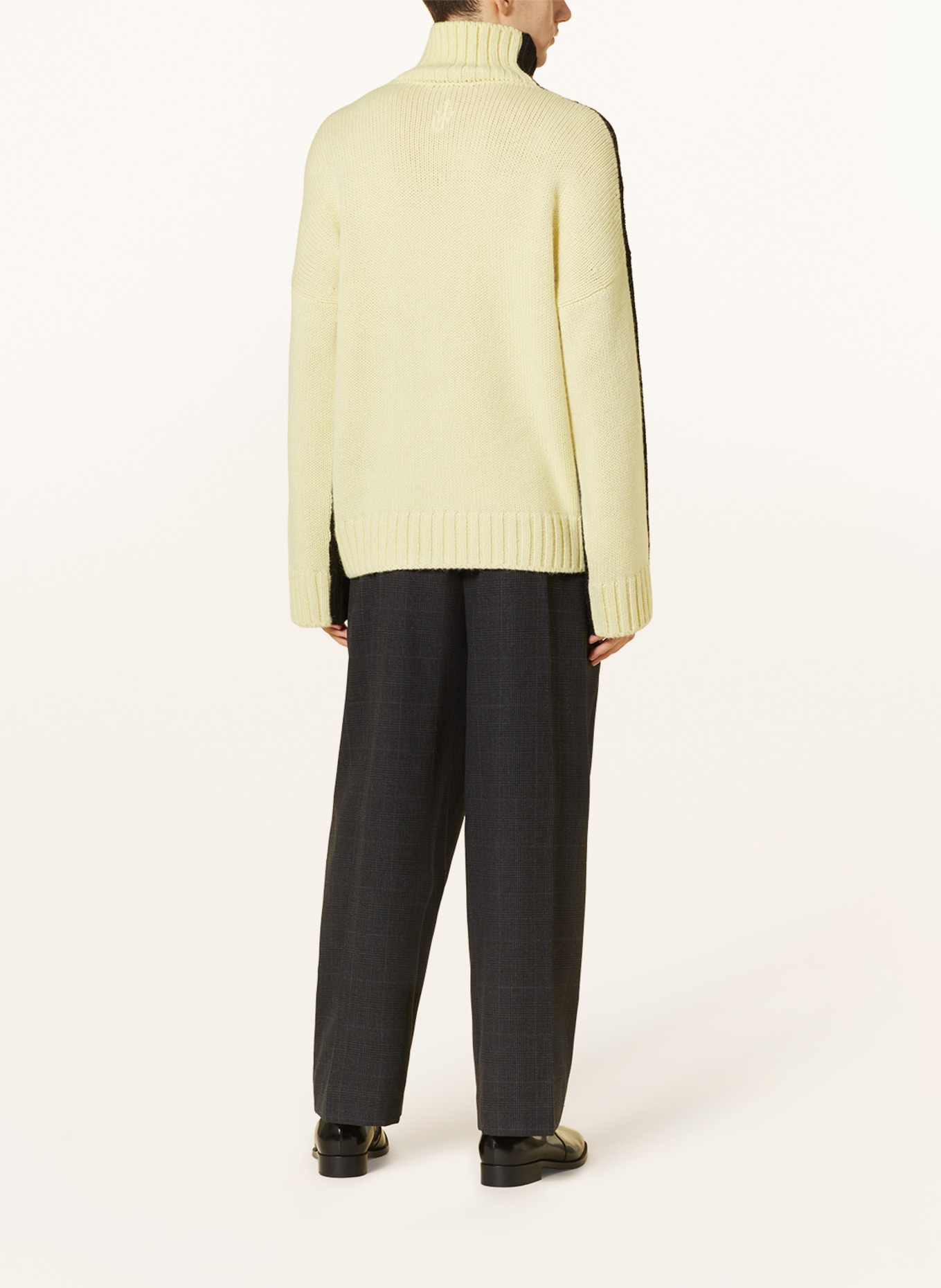 JW ANDERSON Sweater with alpaca, Color: BLACK/ LIGHT YELLOW (Image 3)